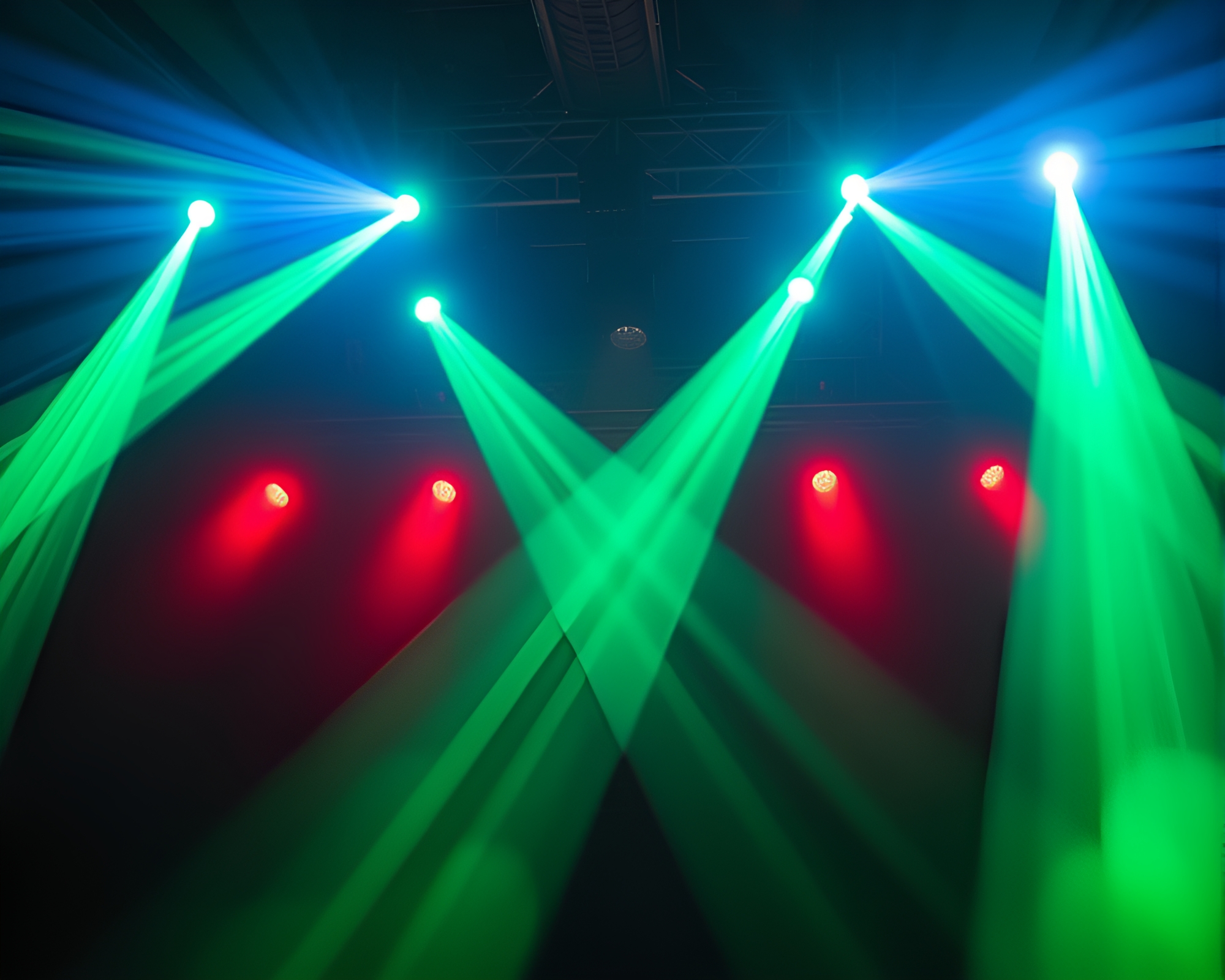 Mesmerizing Basilisk Performance under Tri-Tone Lights – free AI stock image