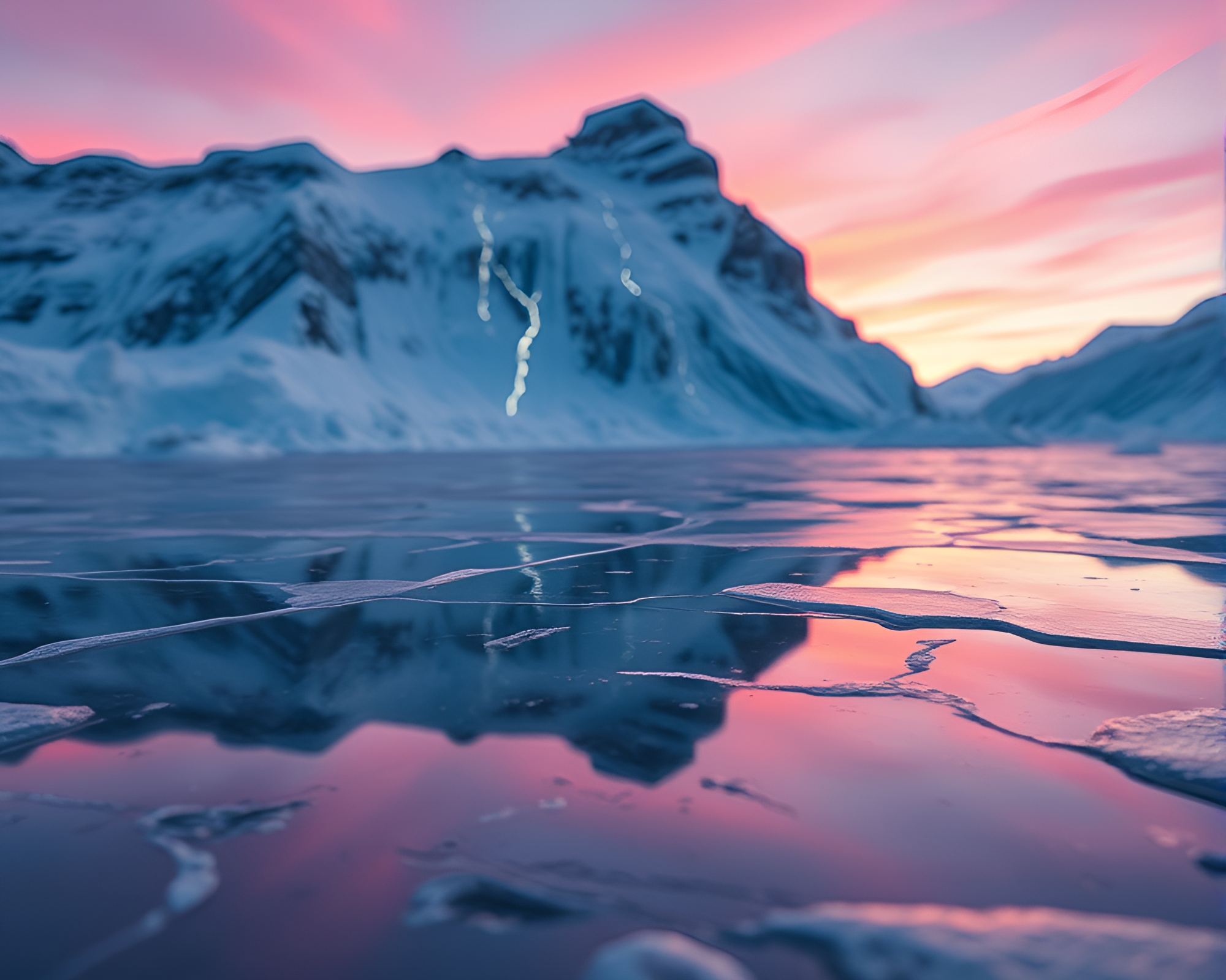 Vaporwave Compass Amid Ice Reflection Crack – free AI stock image