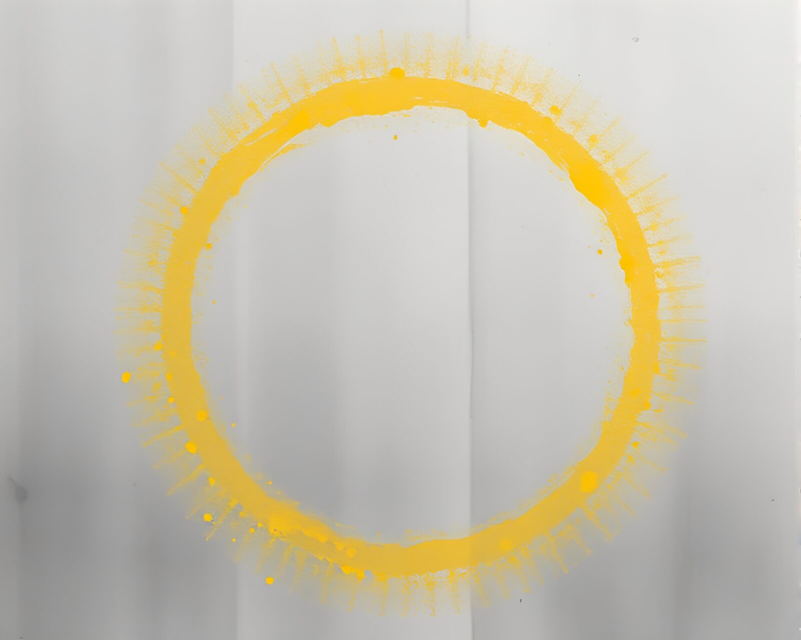 Stunning grisaille stone circle under vibrant lemon light