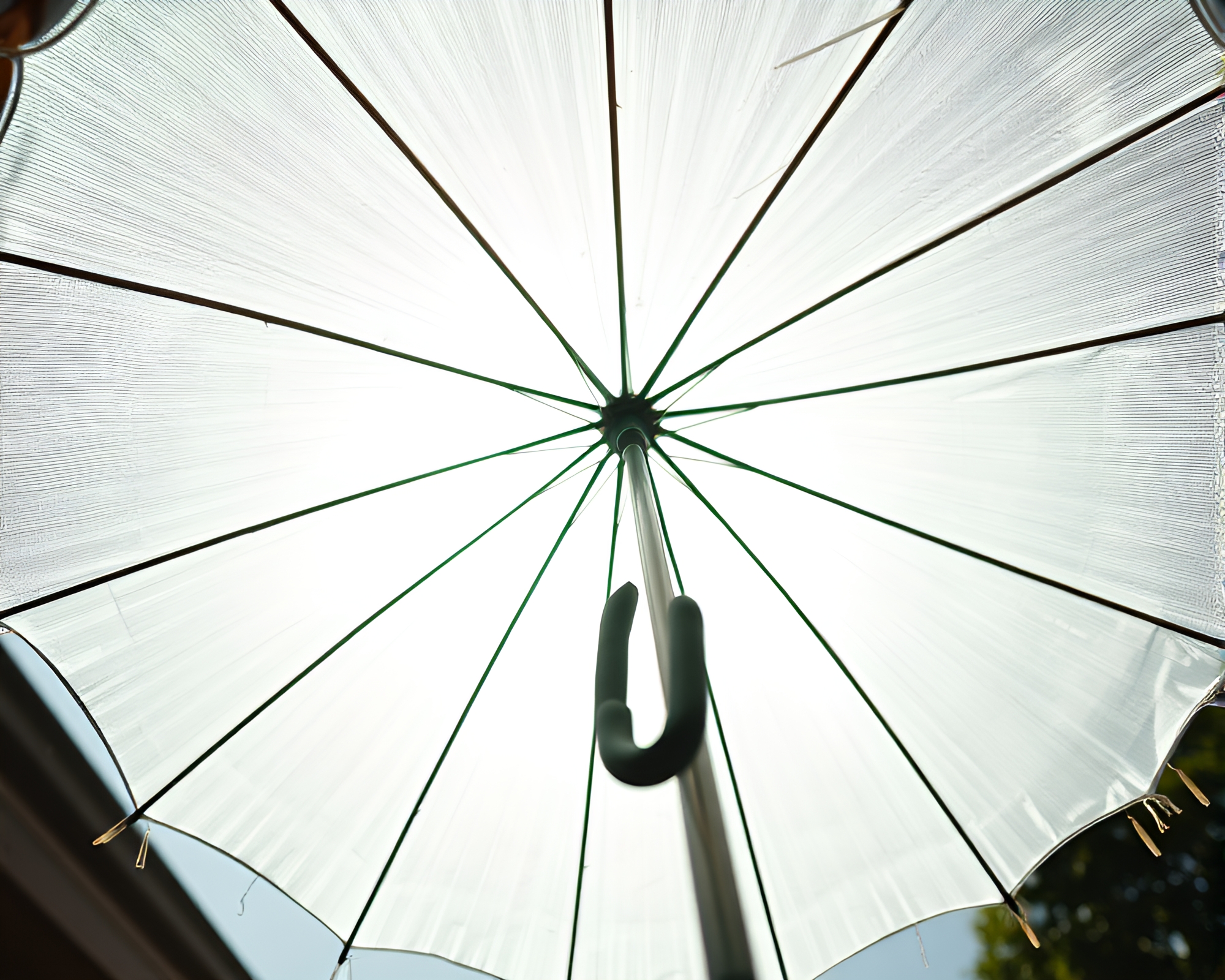 Ethereal Umbrella Dance under Noonday Rays – free AI stock image