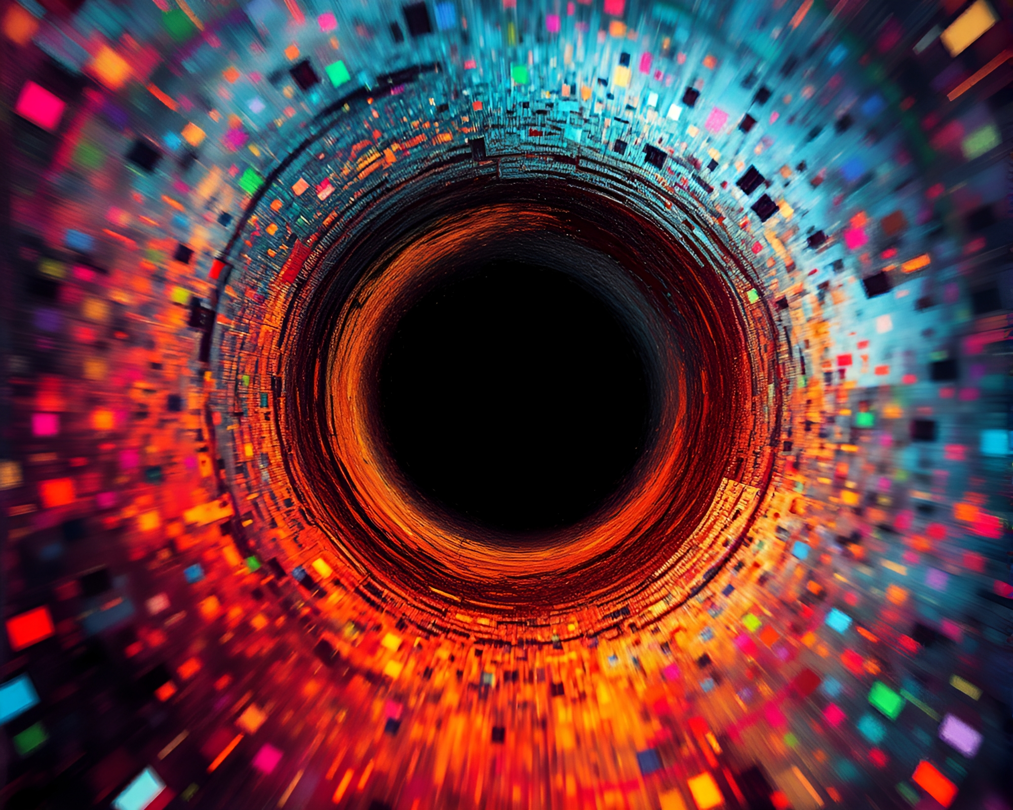 Ethereal Wormhole Generator: Cosmic Color Field Art – free AI stock image