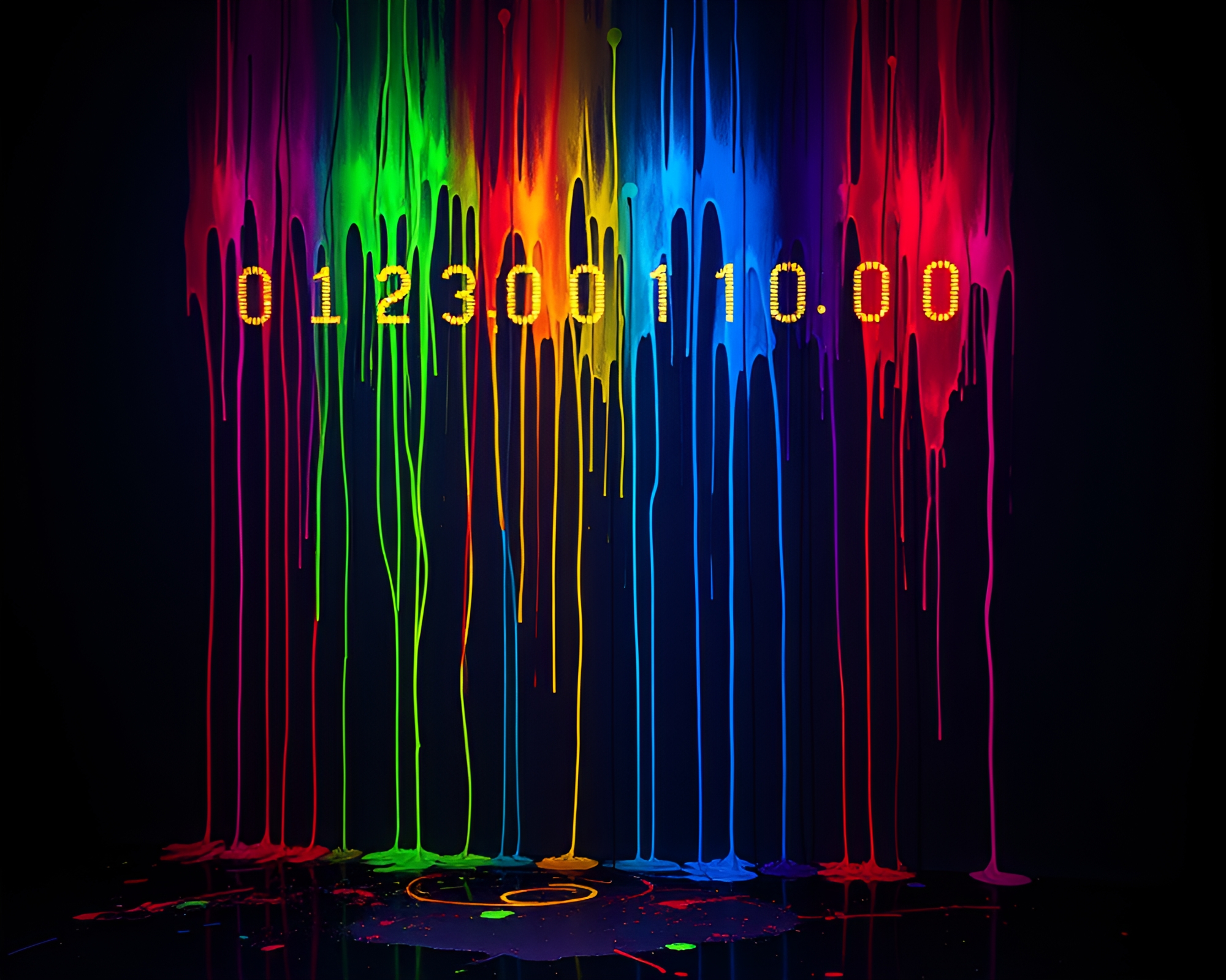 Spray Paint Morse Code LED Art – free AI stock image