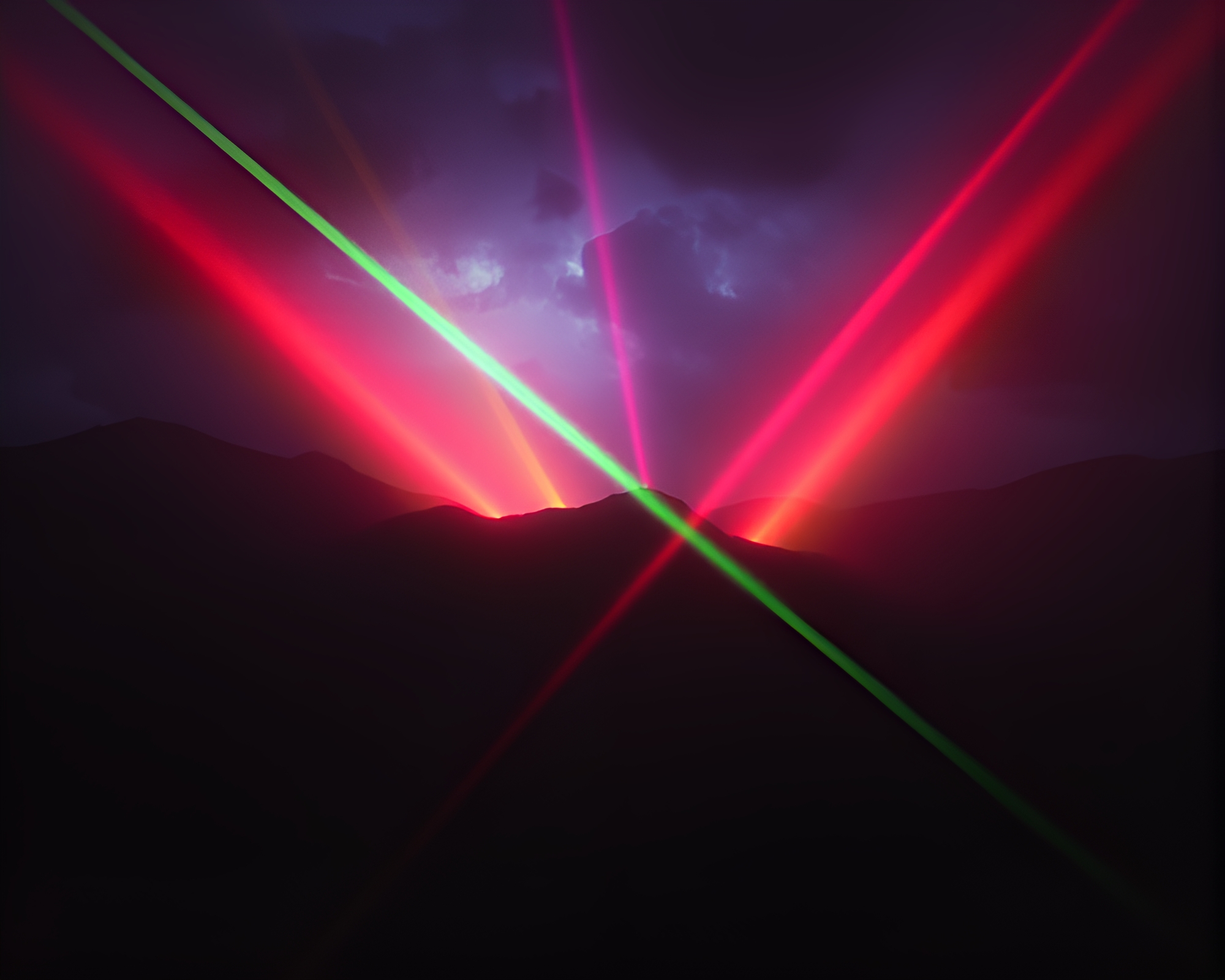 Banshee unleashes cosmic rainbow lasers in noir style – free AI stock image