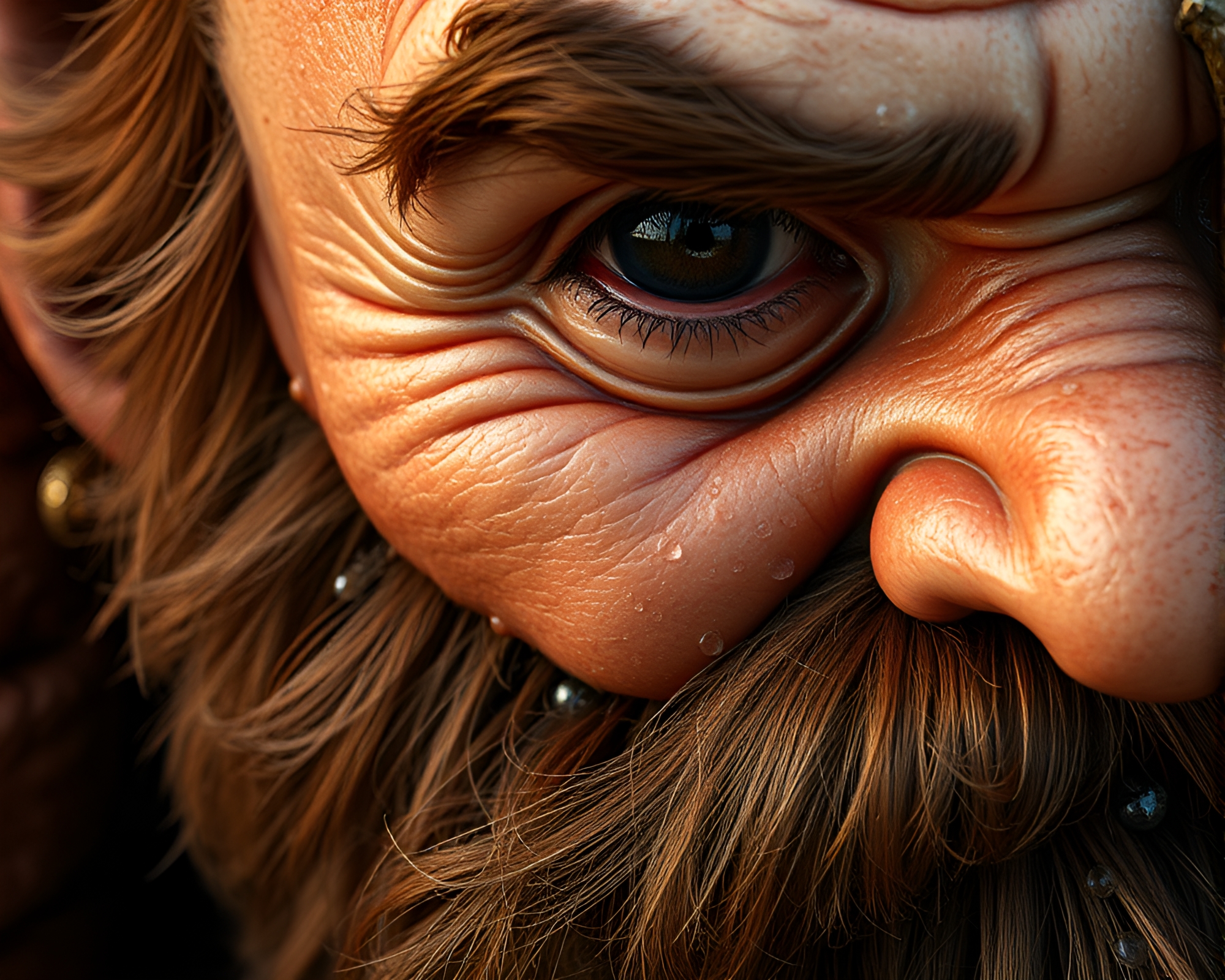 Dwarf Miner’s Intense Oil-Rich Close-Up – free AI stock image