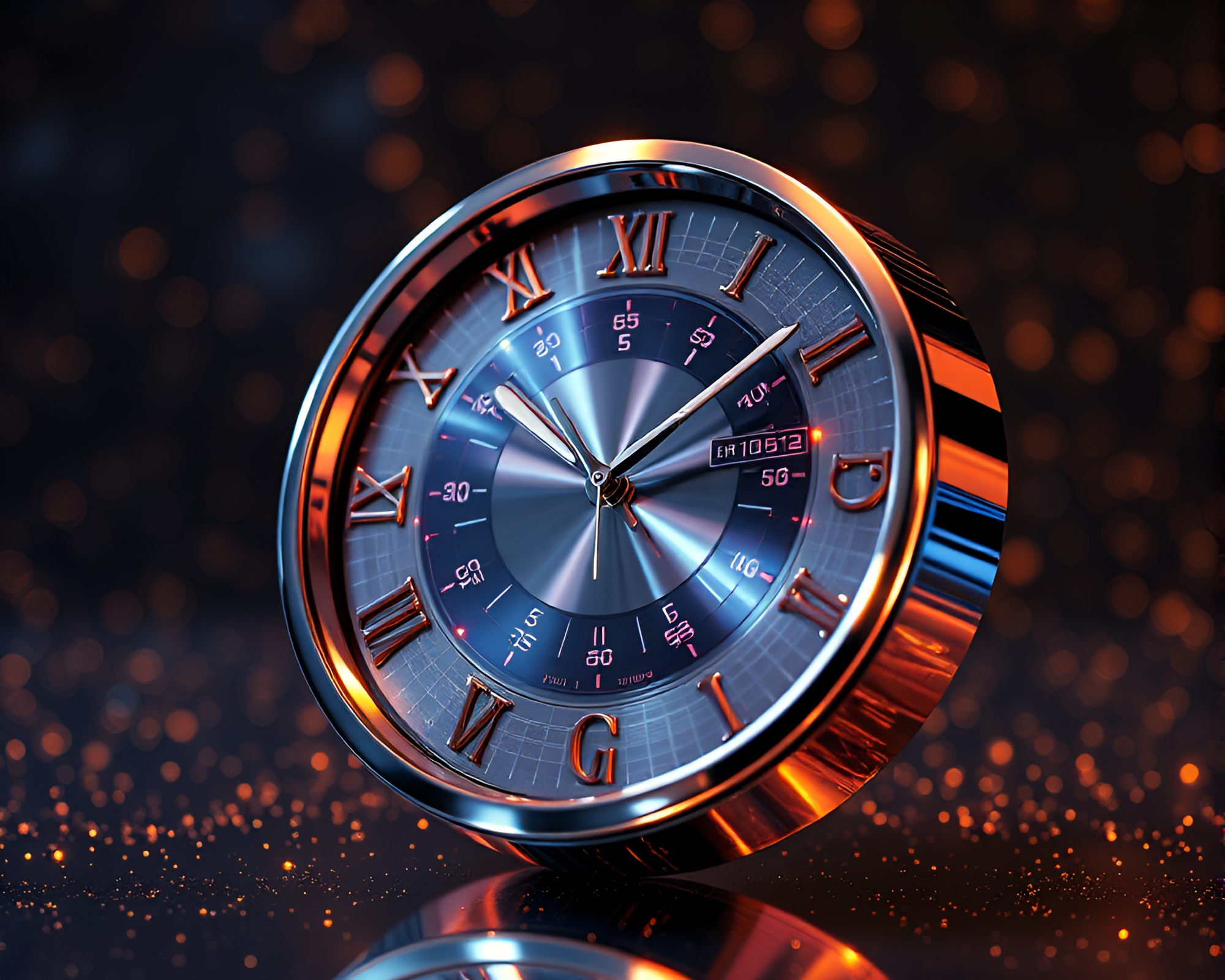Hypnotic Chrono Clock GAN Artwork – free AI stock image