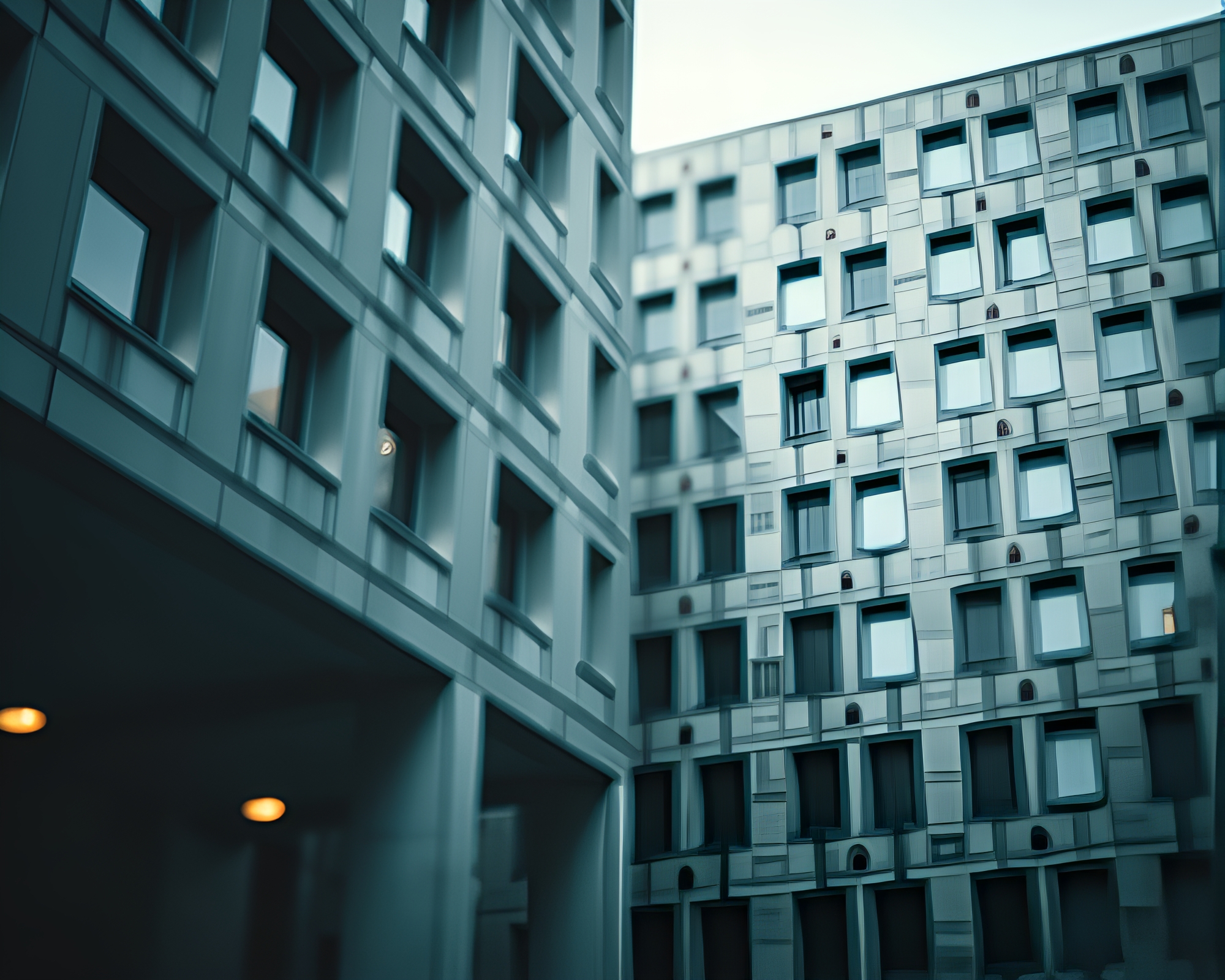 Brutalist Architecture with Shallow Depth of Field – free AI stock image