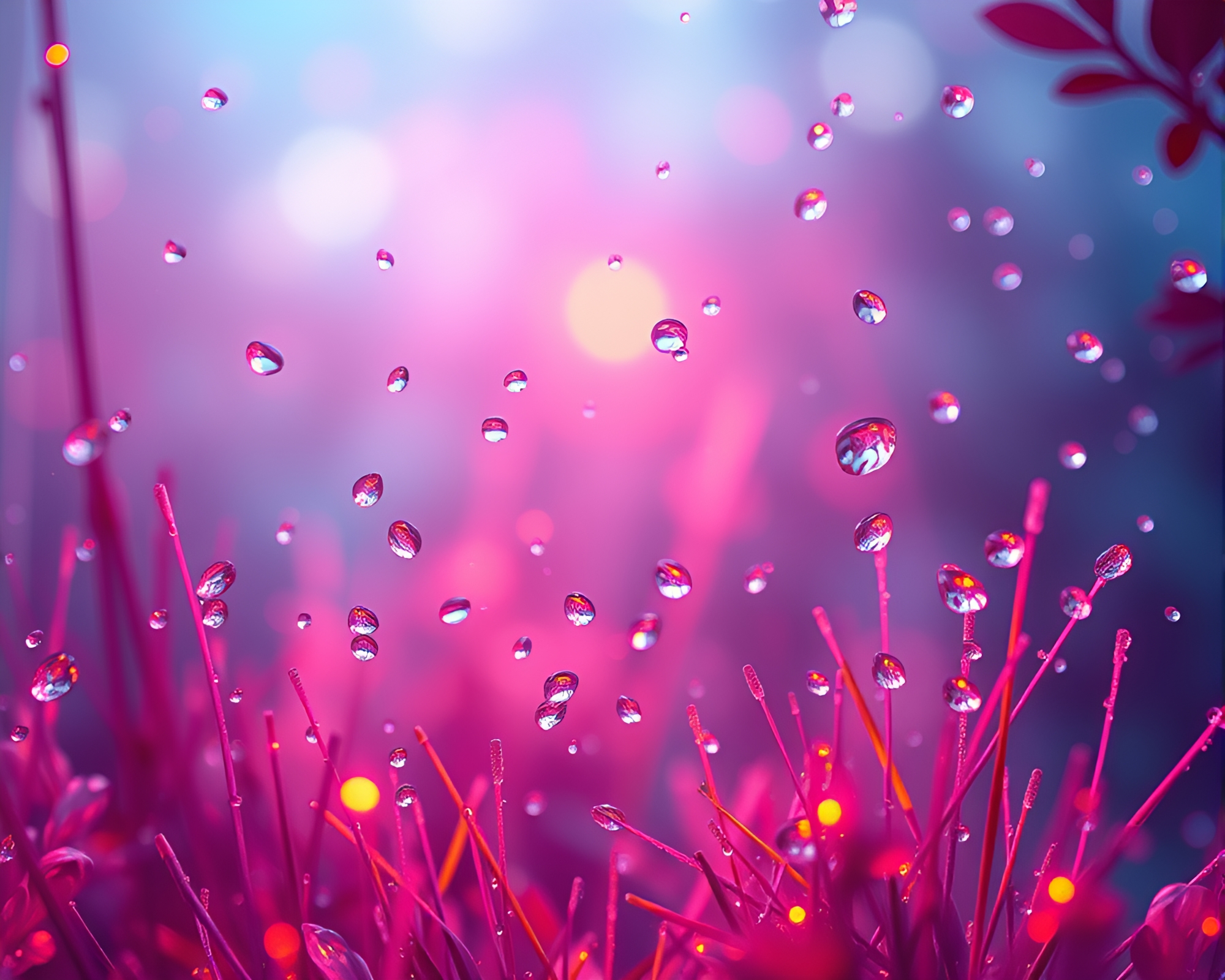 Virtual Reality Oasis: Ethereal Dew Drop Haven – free AI stock image