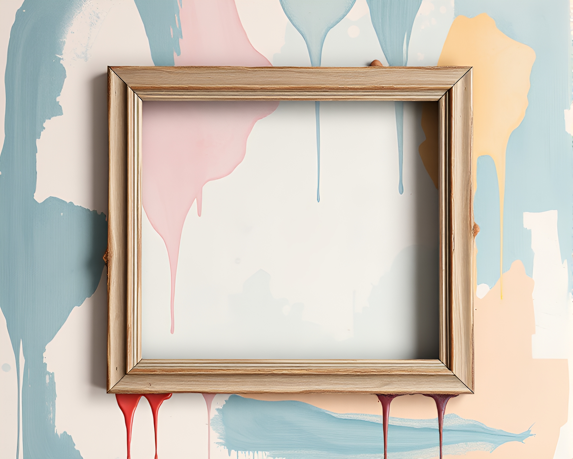 Augmented Reality in Muted Pastels with Dripped Paint – free AI stock image