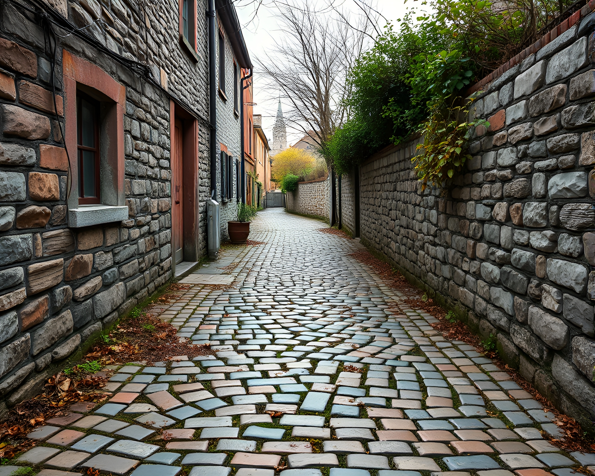 Rusty Pocketknife Resting on Cobblestone Path – free AI stock image
