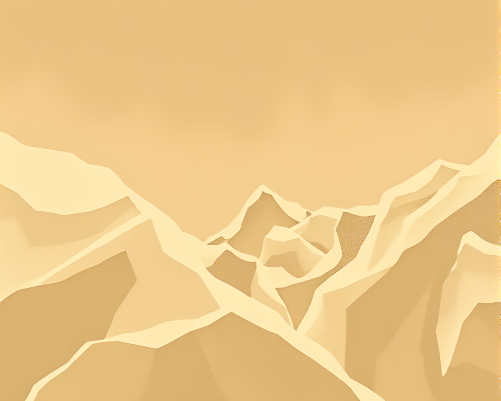 Ethereal holographic glacier scene in sepia linocut texture