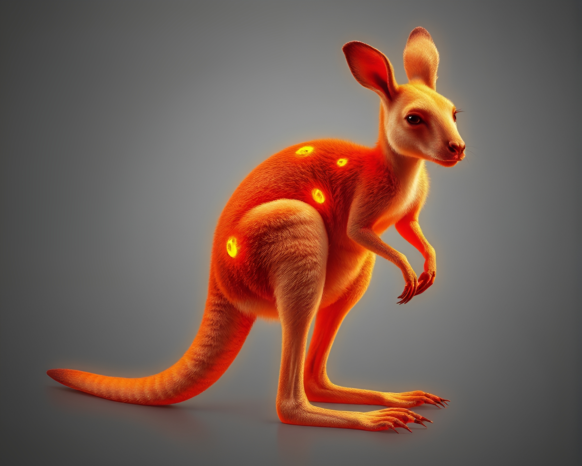 Ethereal Kangaroo amidst Mildew Spots – free AI stock image