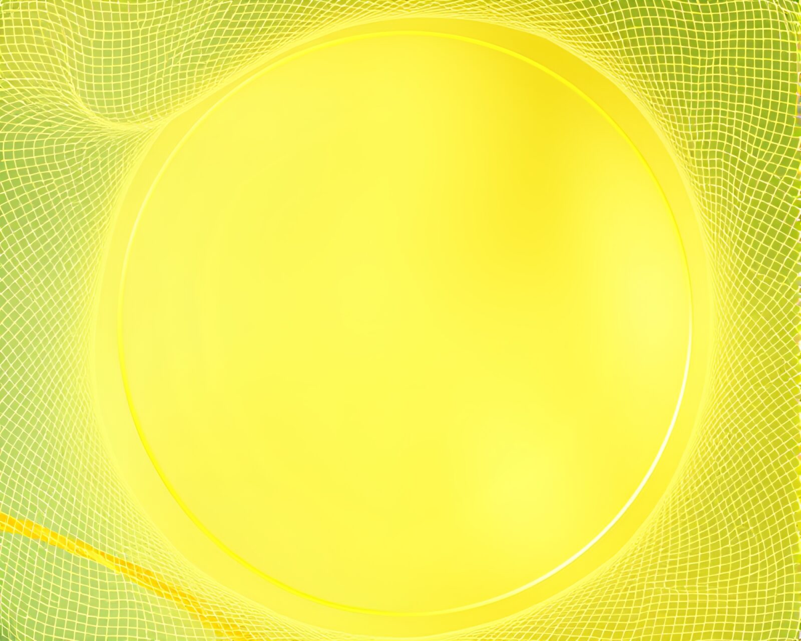 Circular fairy frame in vibrant lemon yellow gradient mesh