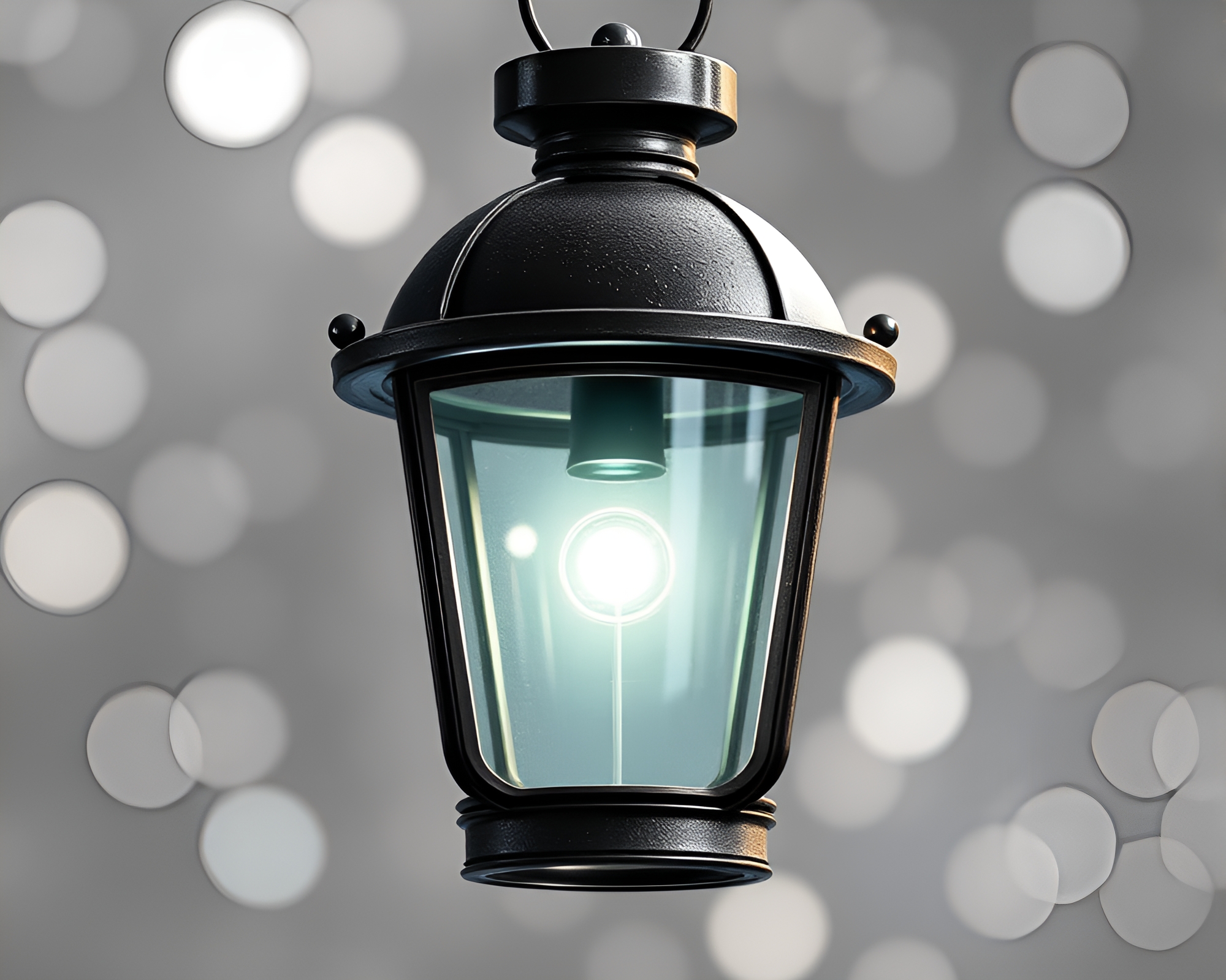 Vector Lantern Casting Metallic Glow Subsurface Scattering – free AI stock image