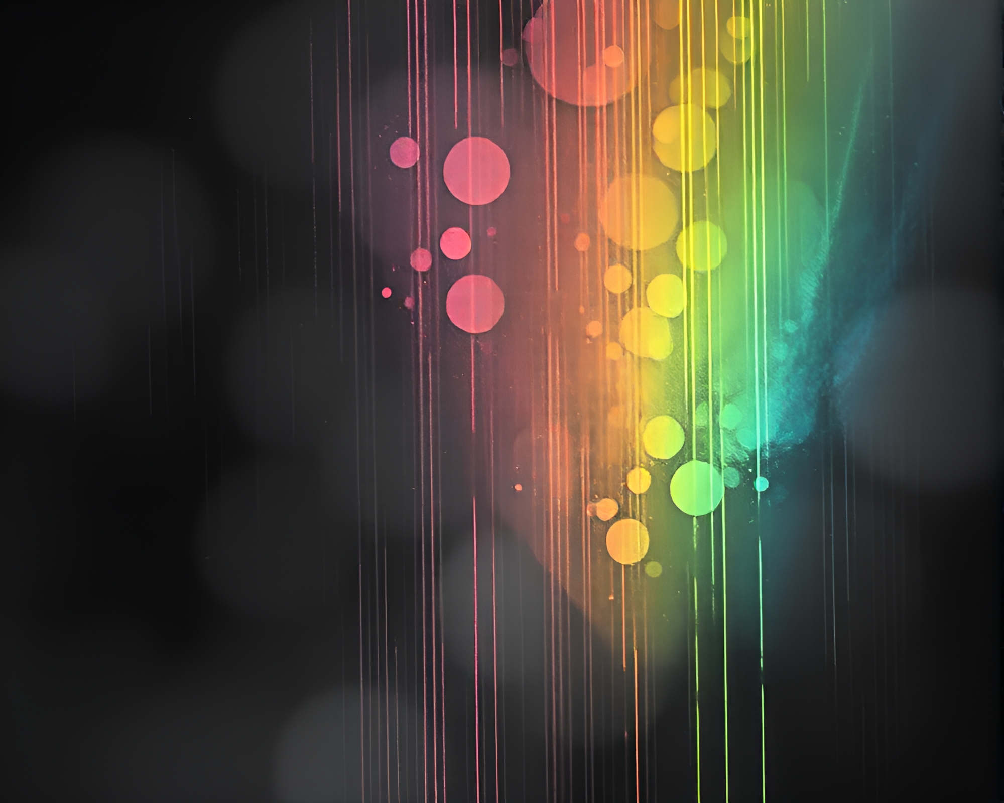 Cosmic Rainbow Hologram Charcoal Sketch Composition – free AI stock image