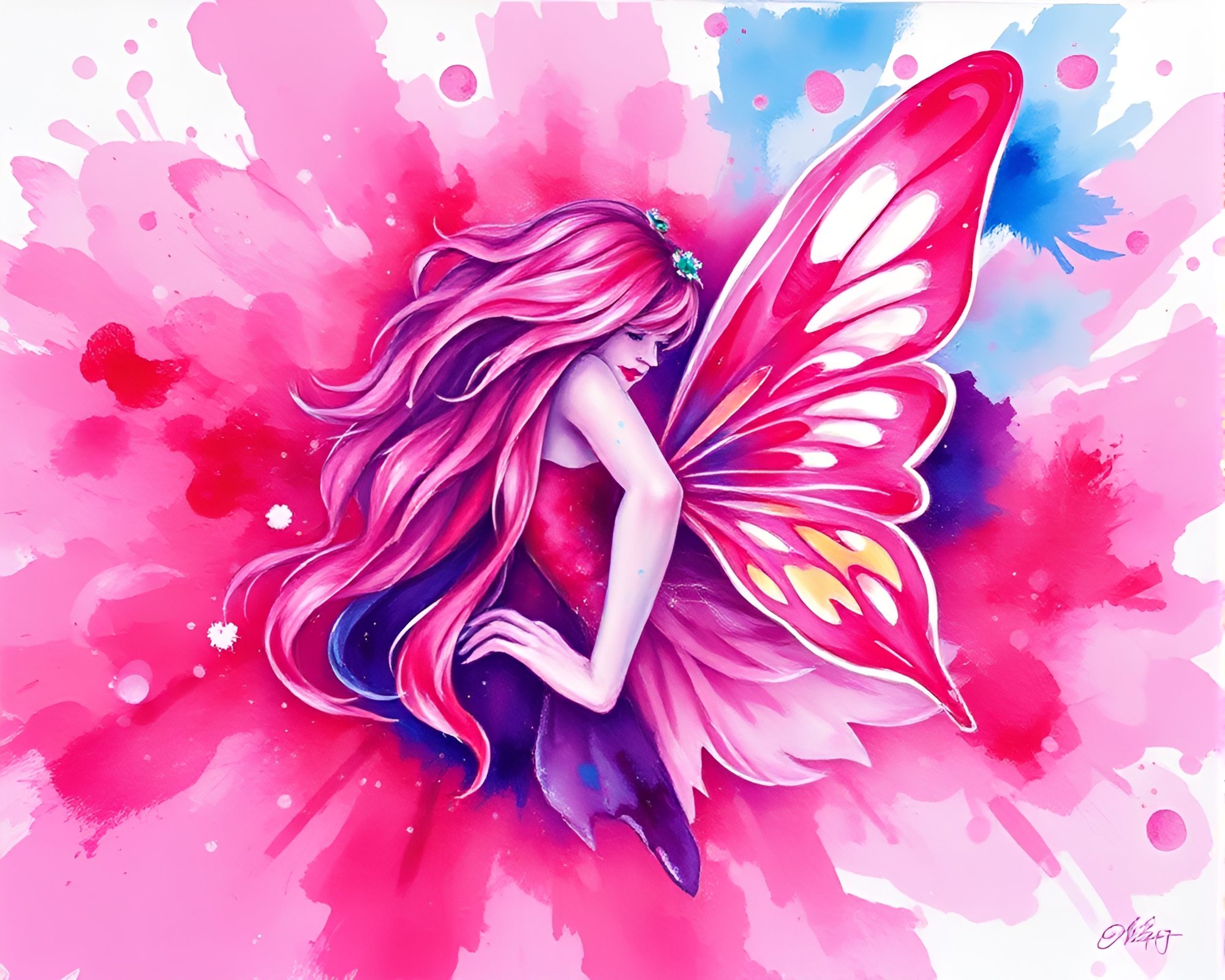 Whimsical Fairy Tale World with Chromatic Aberration – free AI stock image