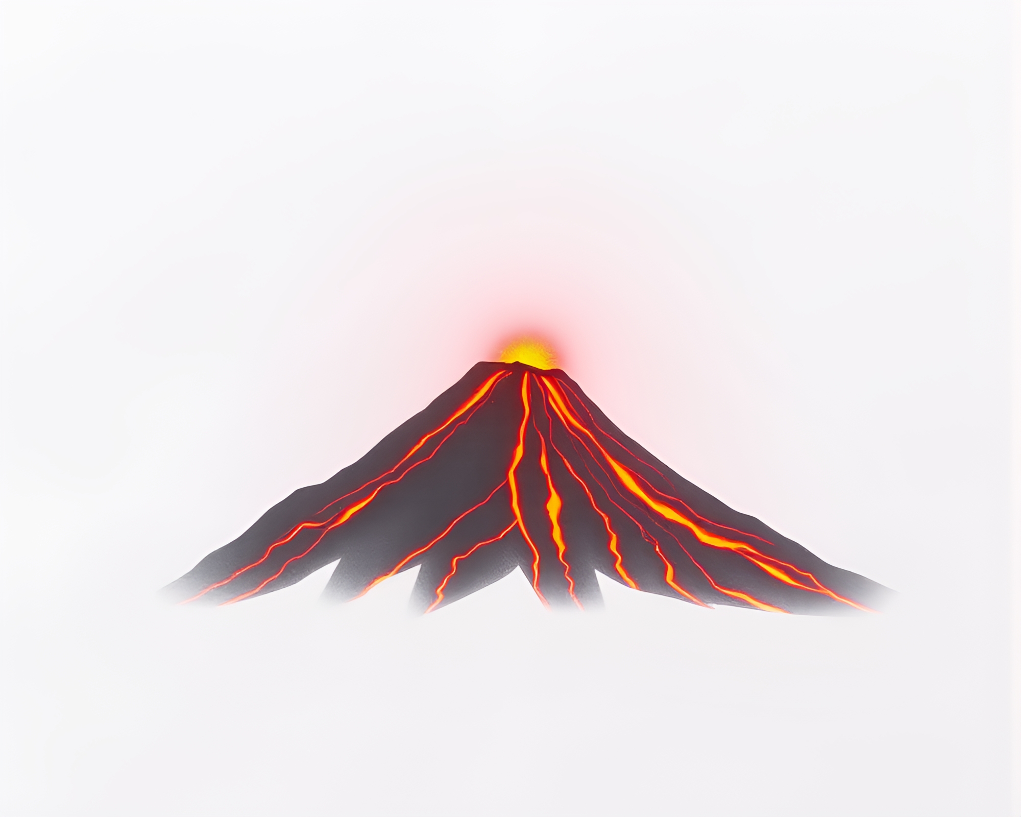 Volcano Glow Illuminates Handwritten Letter in Maximalist Design – free AI stock image