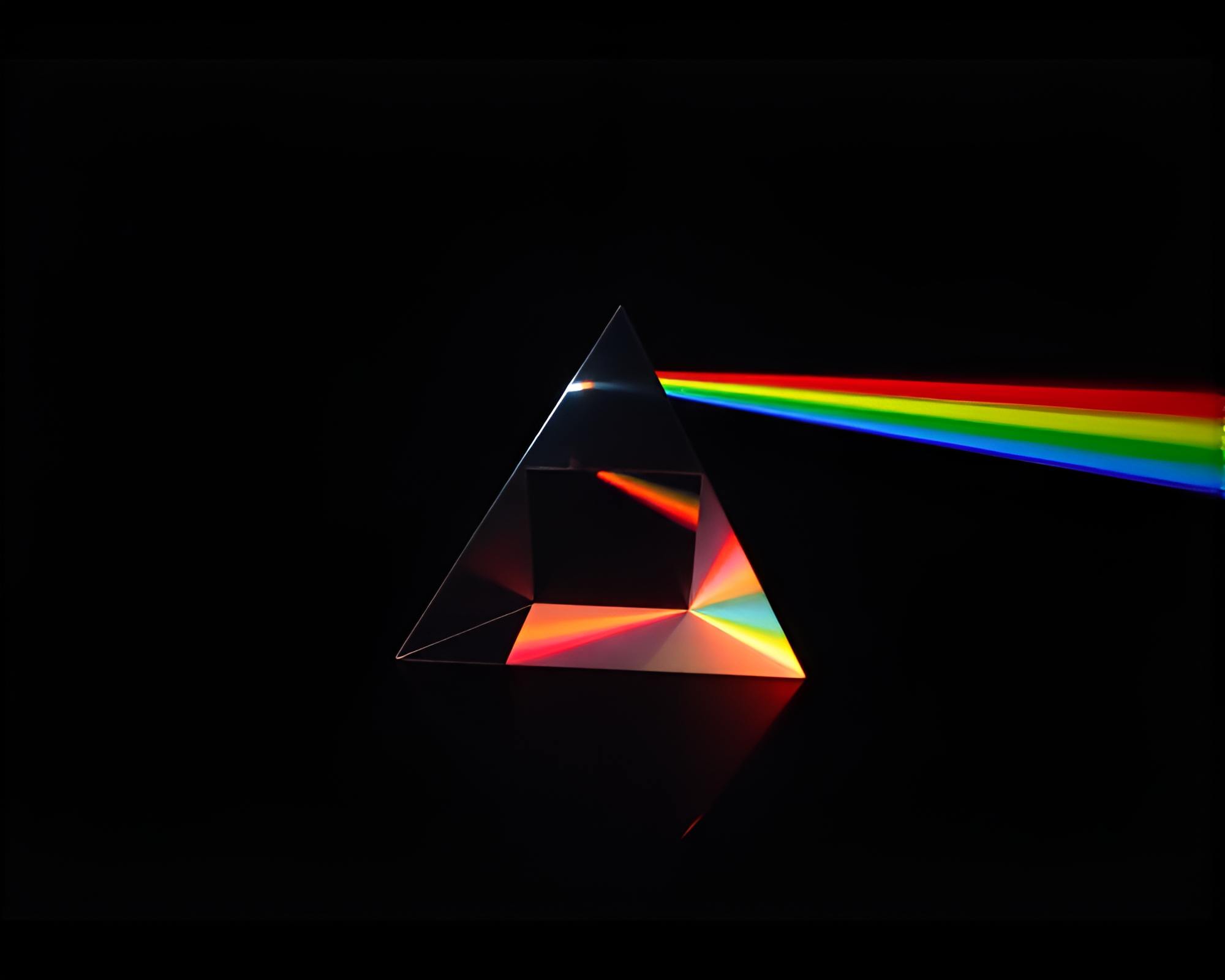 Prism Refraction Holographic Display with Selective Color – free AI stock image