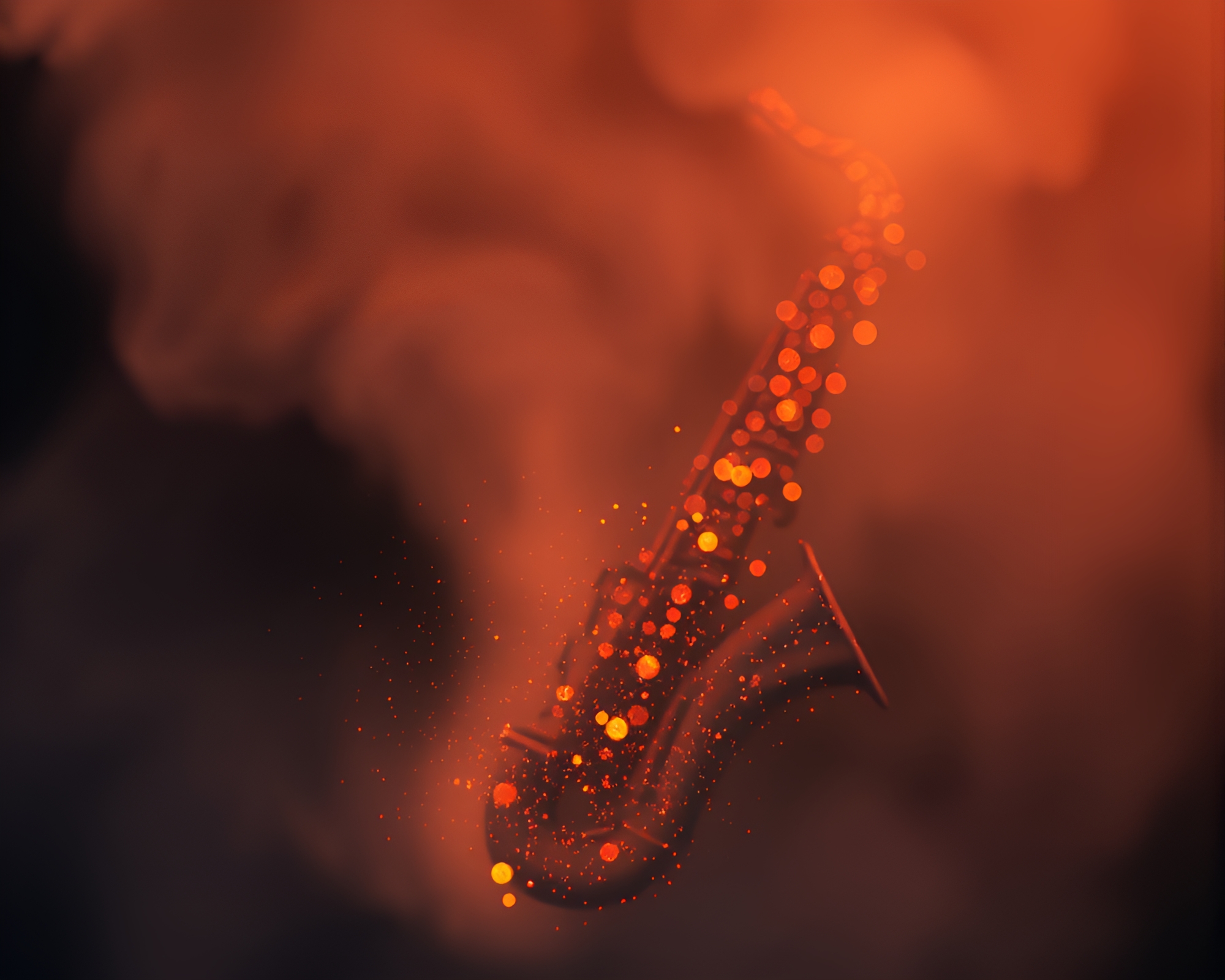 Saxophone serenade in dawn’s dusty light – free AI stock image