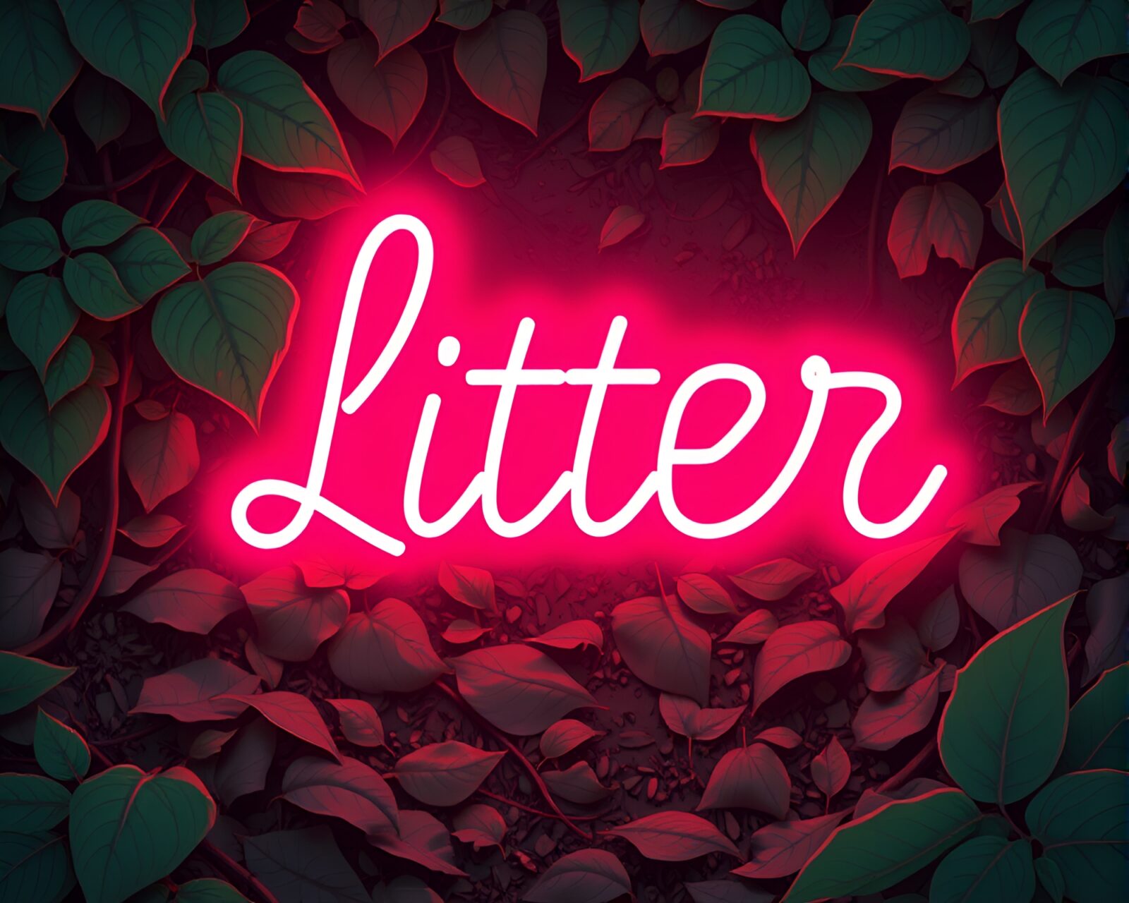 Steampunk illustration of neon sign lighting muted earth tones