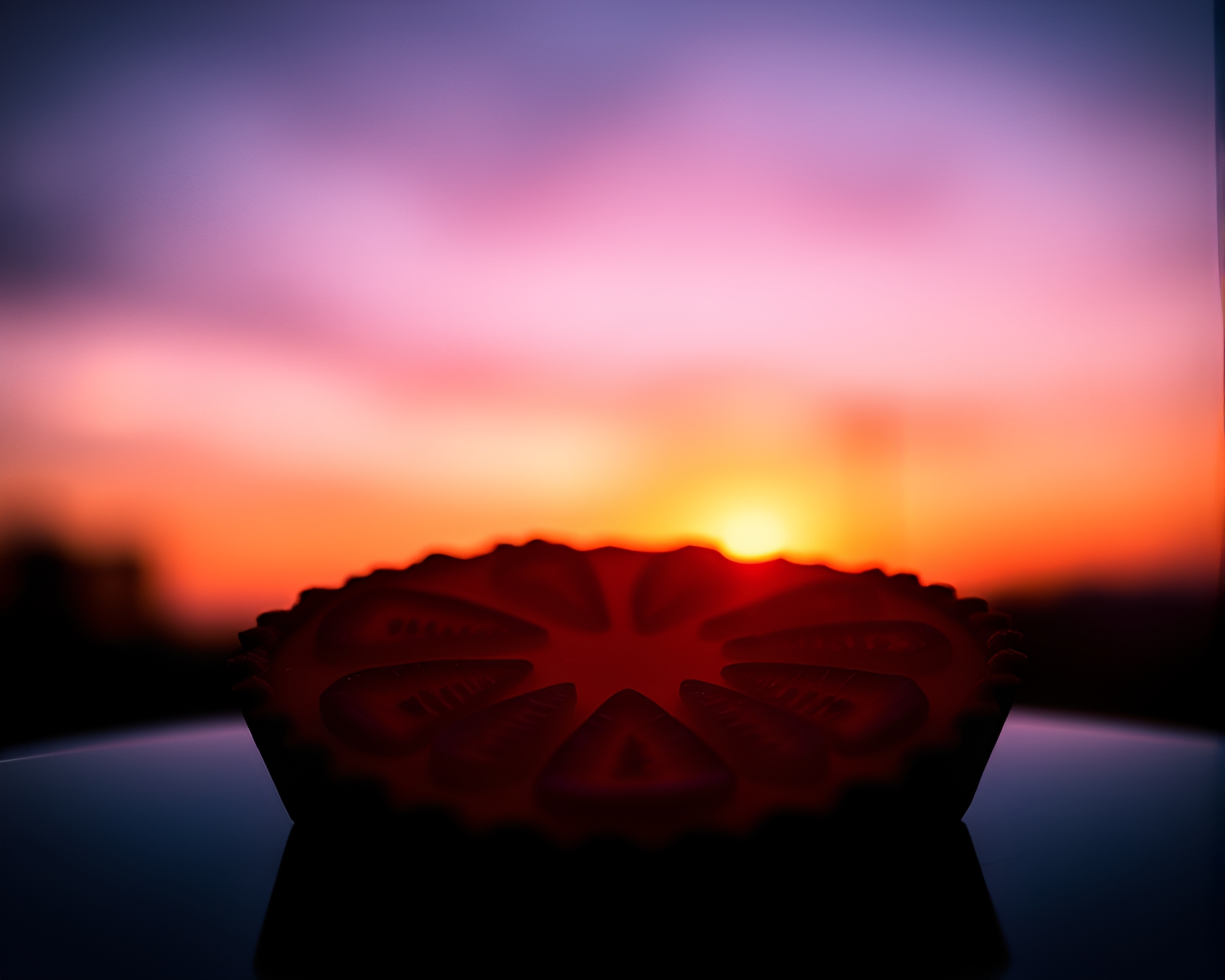 Fruit Tart Radiance: Aurora Backlit Silhouette – free AI stock image