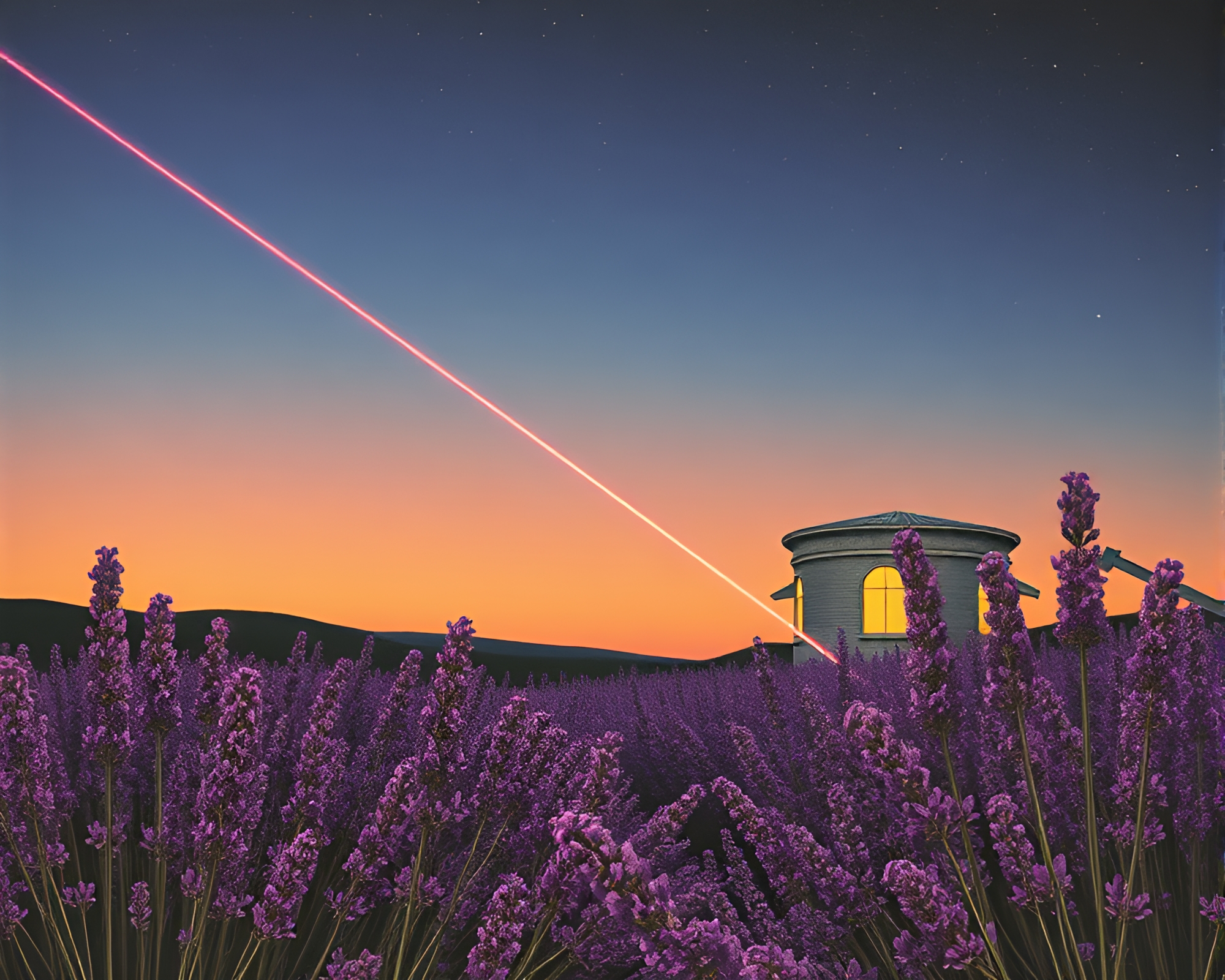 Dadaist Laser Beams through Antique Sextant Collage – free AI stock image