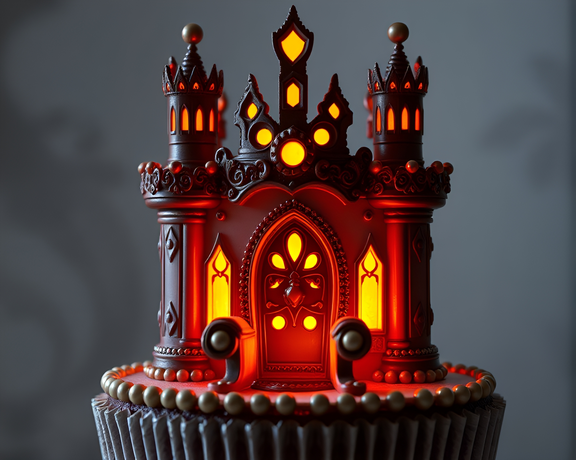 Cupcake Tower Bejeweled with Intricate Beadwork Accents – free AI stock image