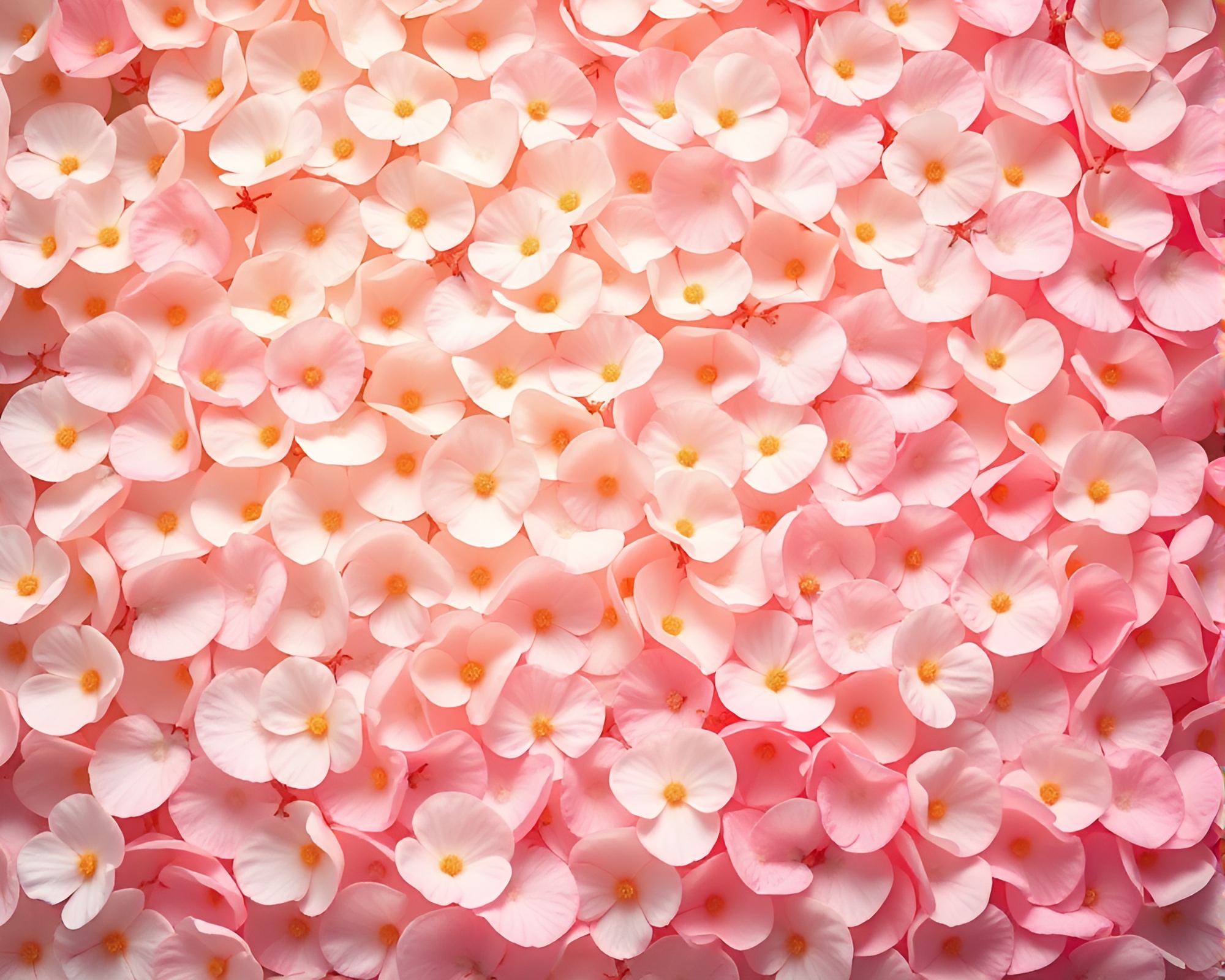 Retro Wave Grid with Flower Petals Composition – free AI stock image