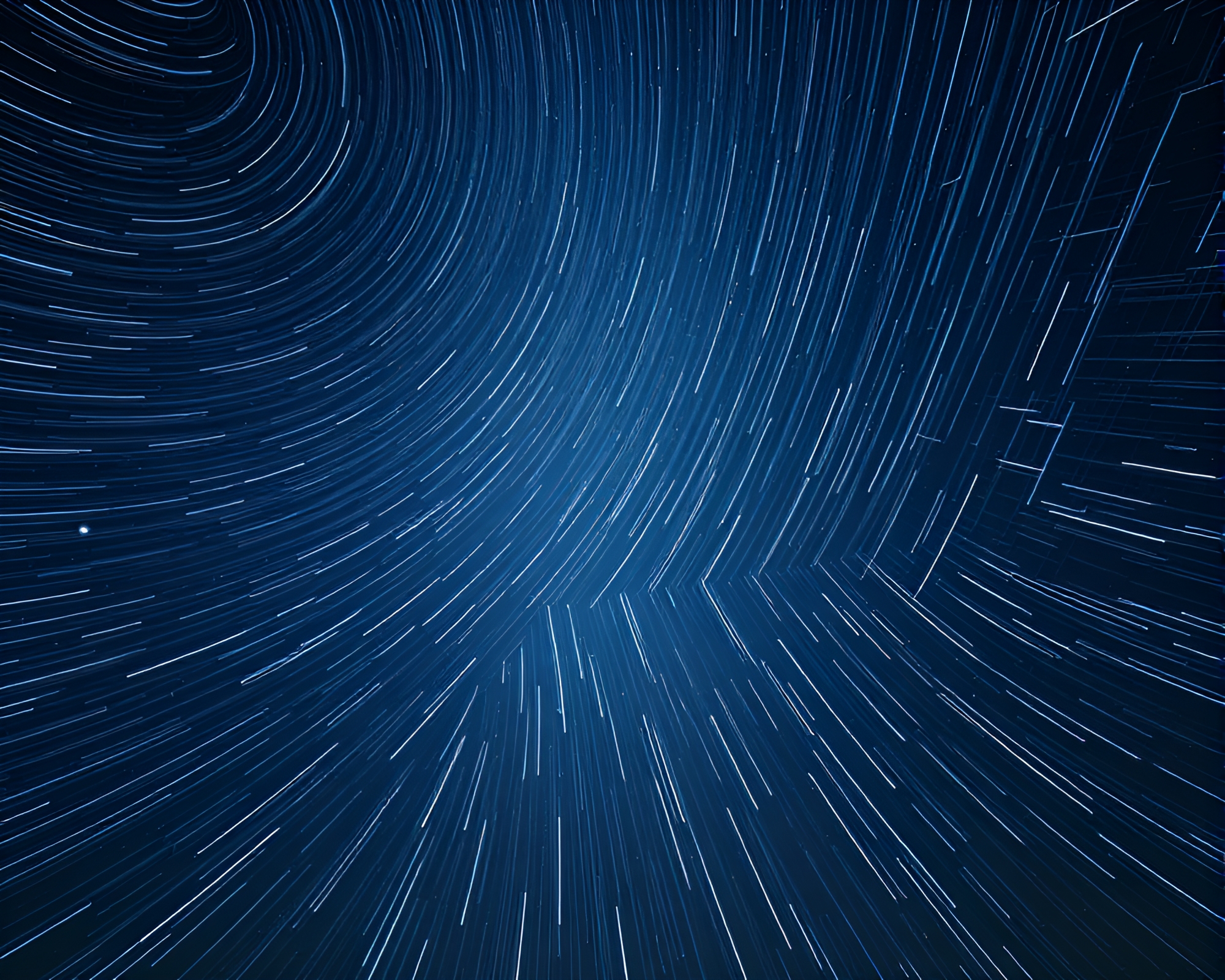 Celestial Plasma Encounter Amidst Star Trails – free AI stock image