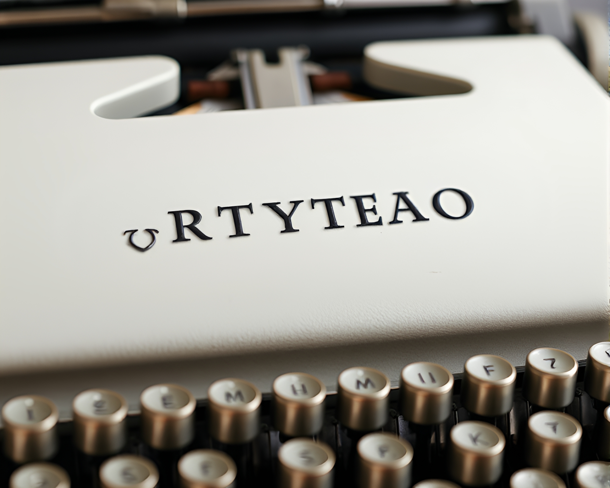 Antique Typewriter with Intricate Embroidered Detail Study – free AI stock image