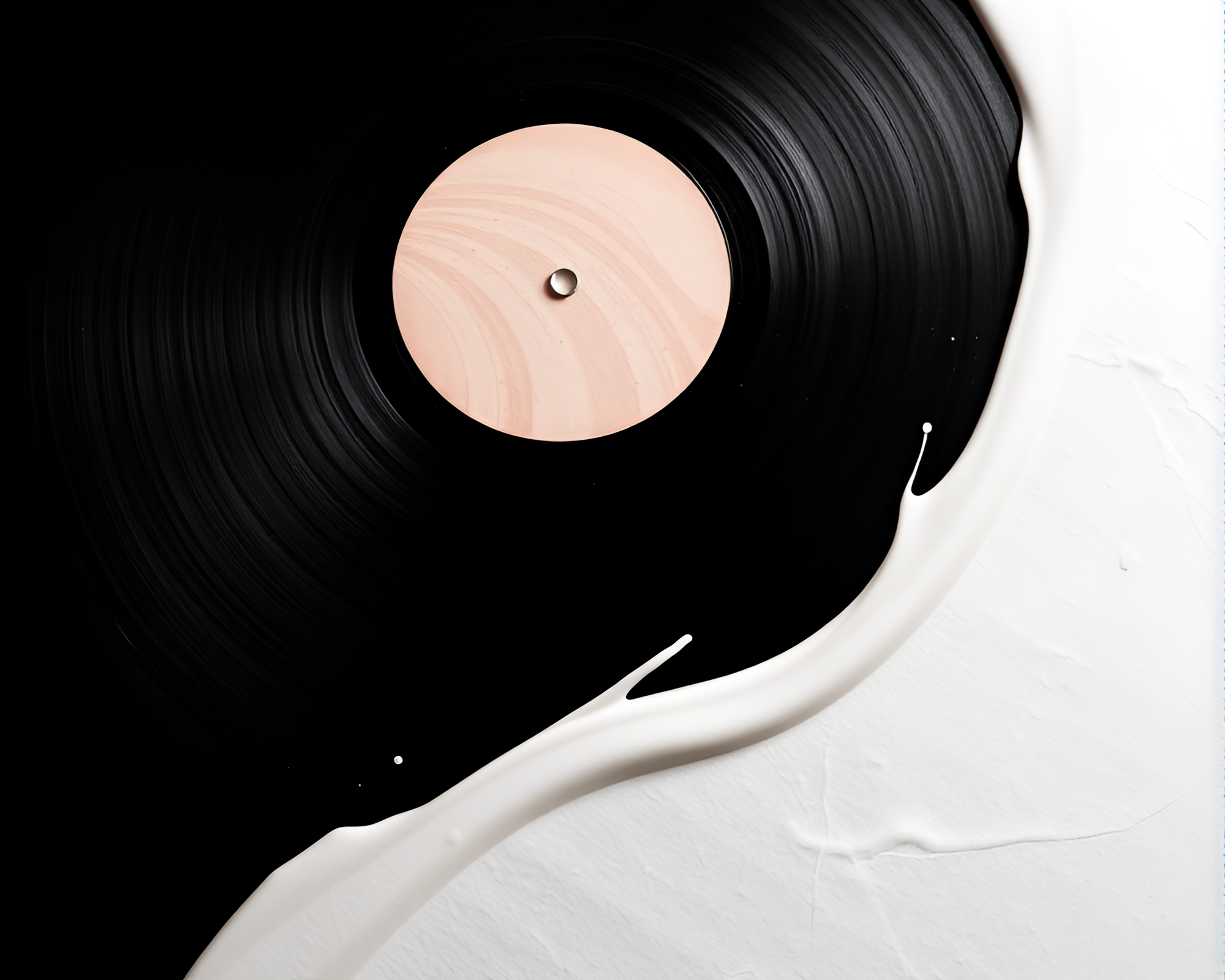 Vinyl Record on Milky Way Paper Texture – free AI stock image