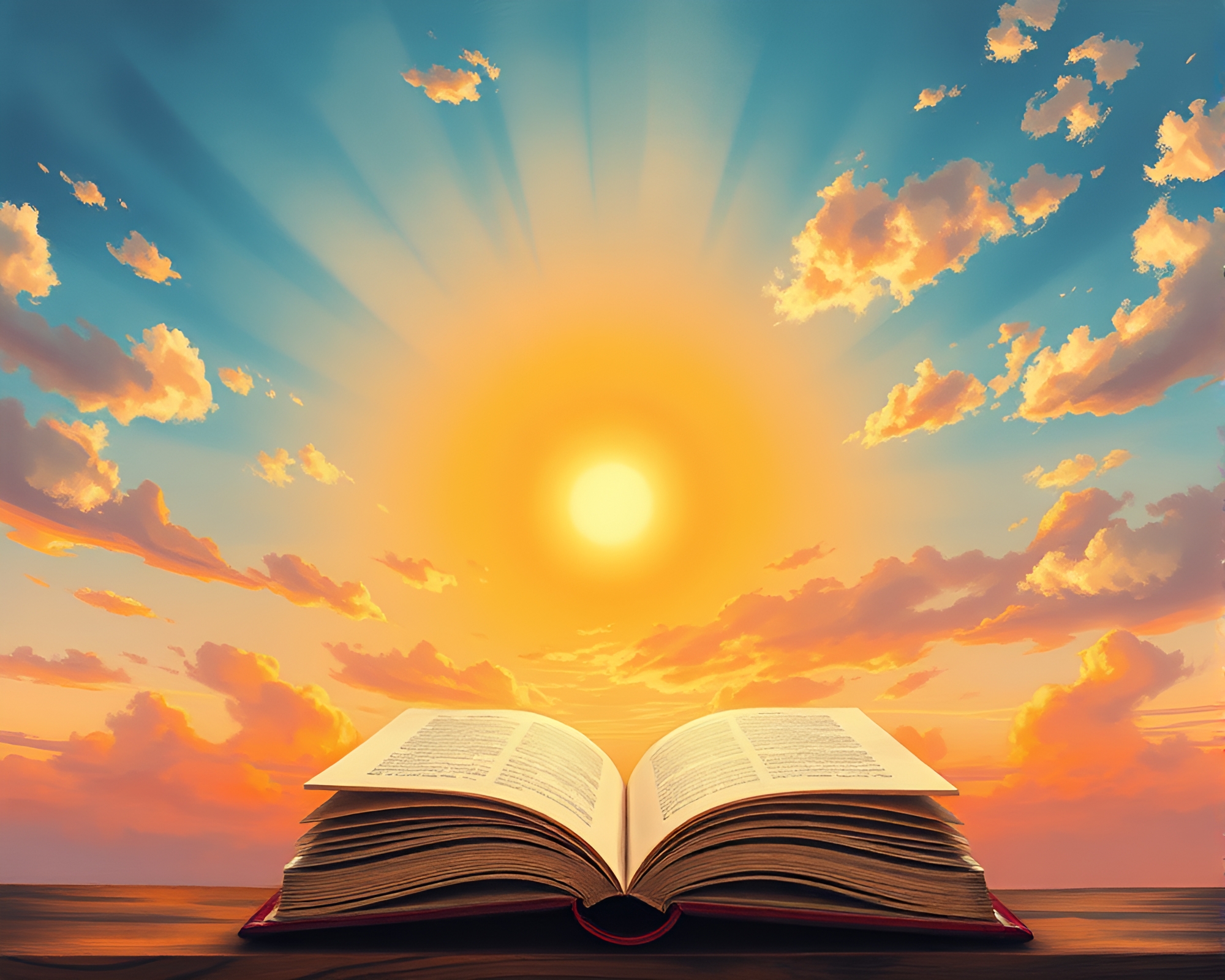 Enigmatic Poe-inspired Fresco: Lens Sunburst Sunrise – free AI stock image