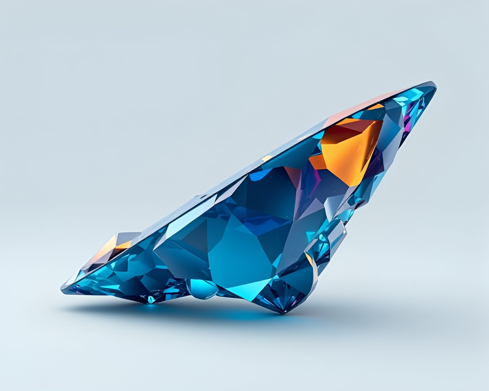 Vibrant 3D scan of a tilted sea plane over ocean