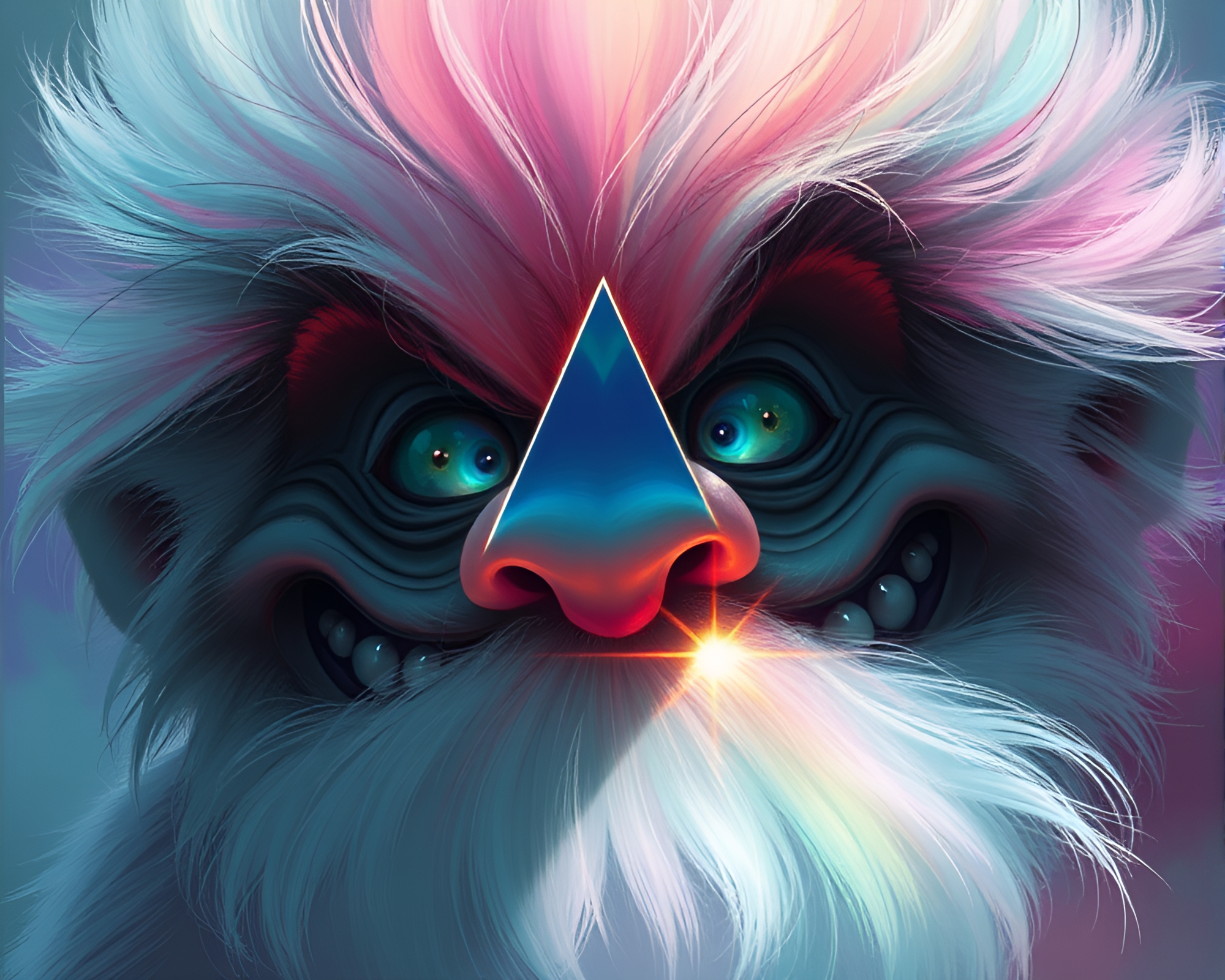 Troll Prism Refraction Digital Painting – free AI stock image