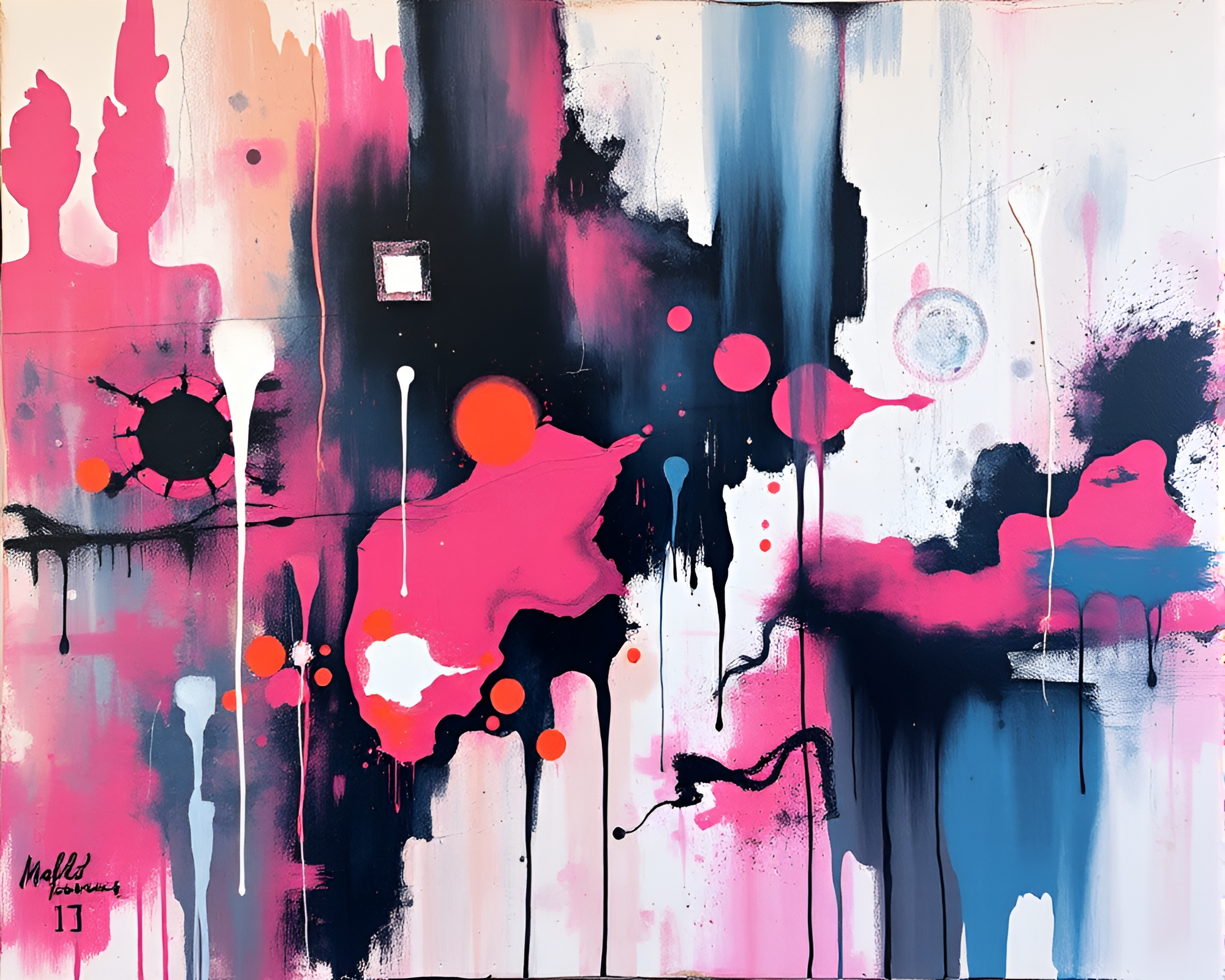 Kinetic Monolith Street Art in Acid Wash Palette – free AI stock image