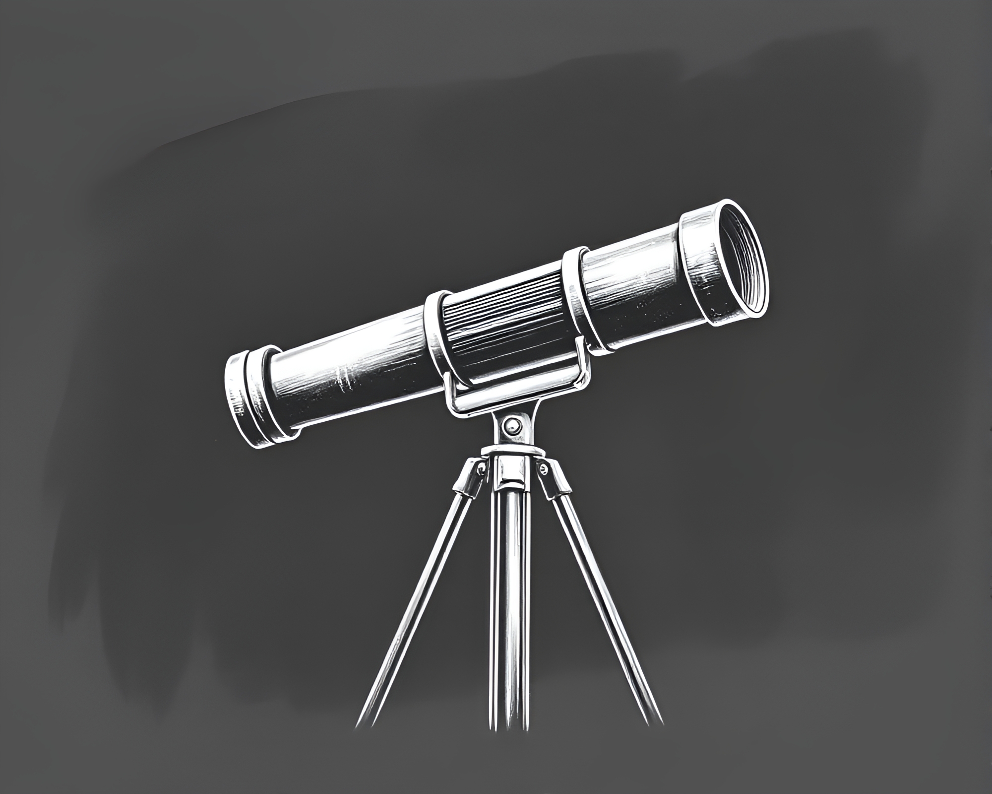 Vintage Telescope on Chalkboard with Smudges – free AI stock image