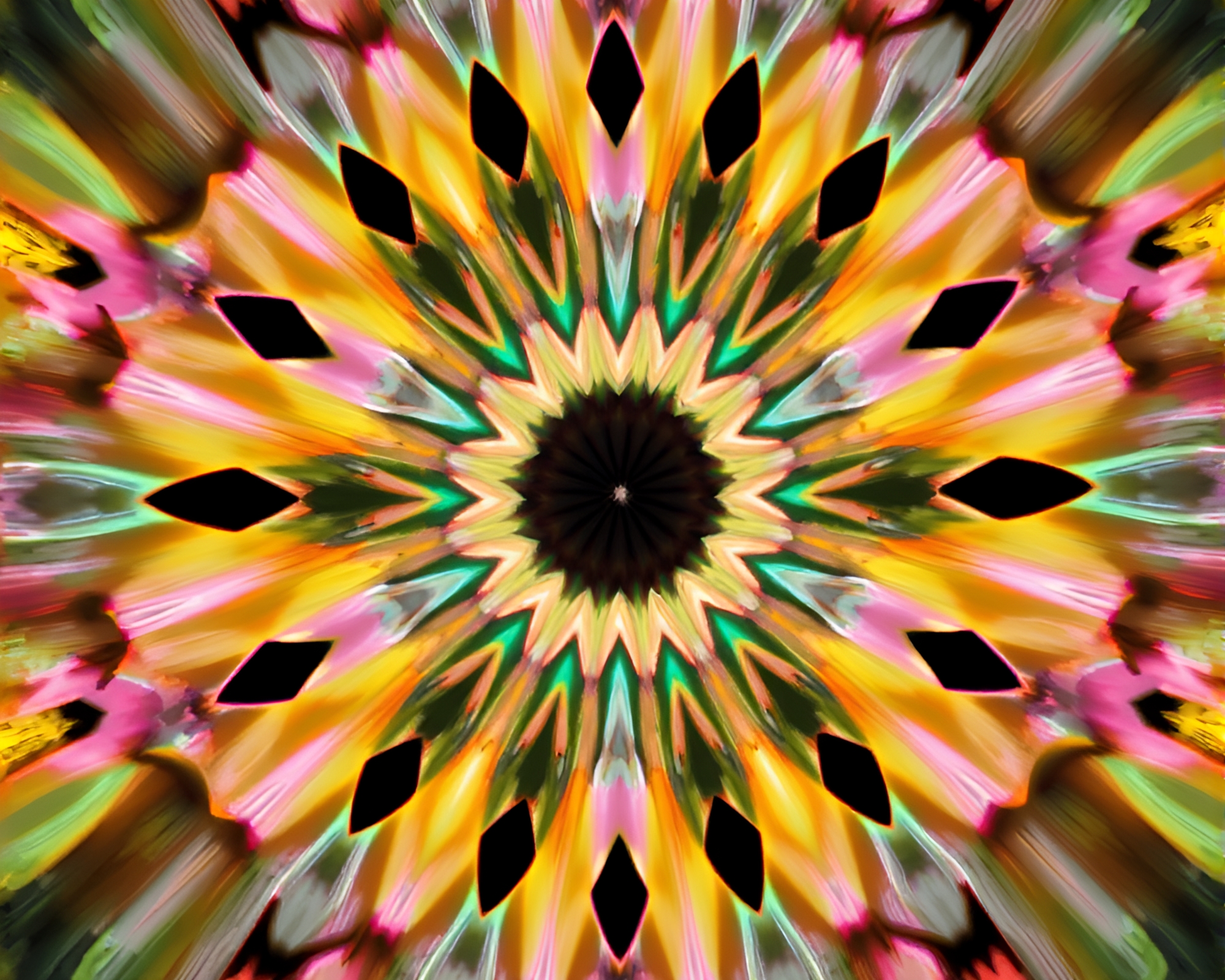 Kaleidoscopic Scan Lines in Cel-Shaded Pastels – free AI stock image
