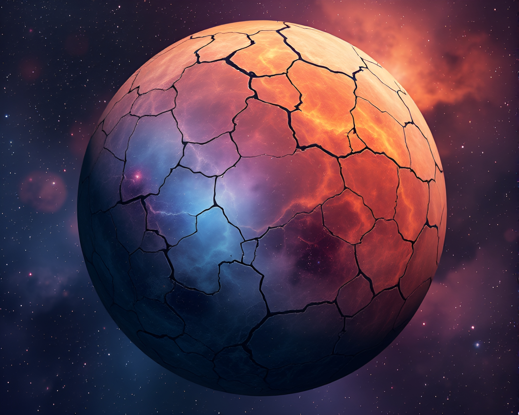 Astral Armor on Cracked Earth – free AI stock image