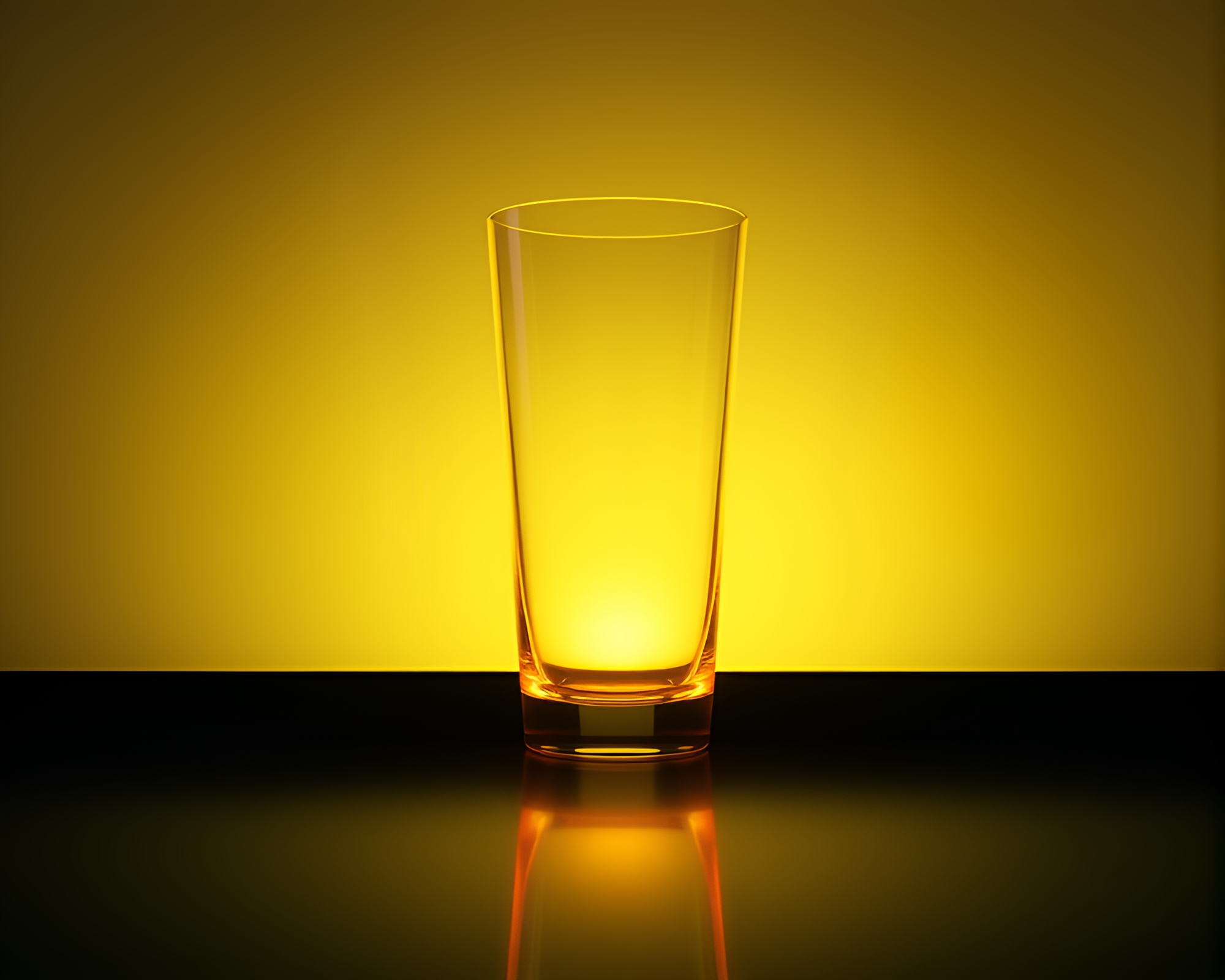 Glass Cliff with Fluorescent Glow – free AI stock image