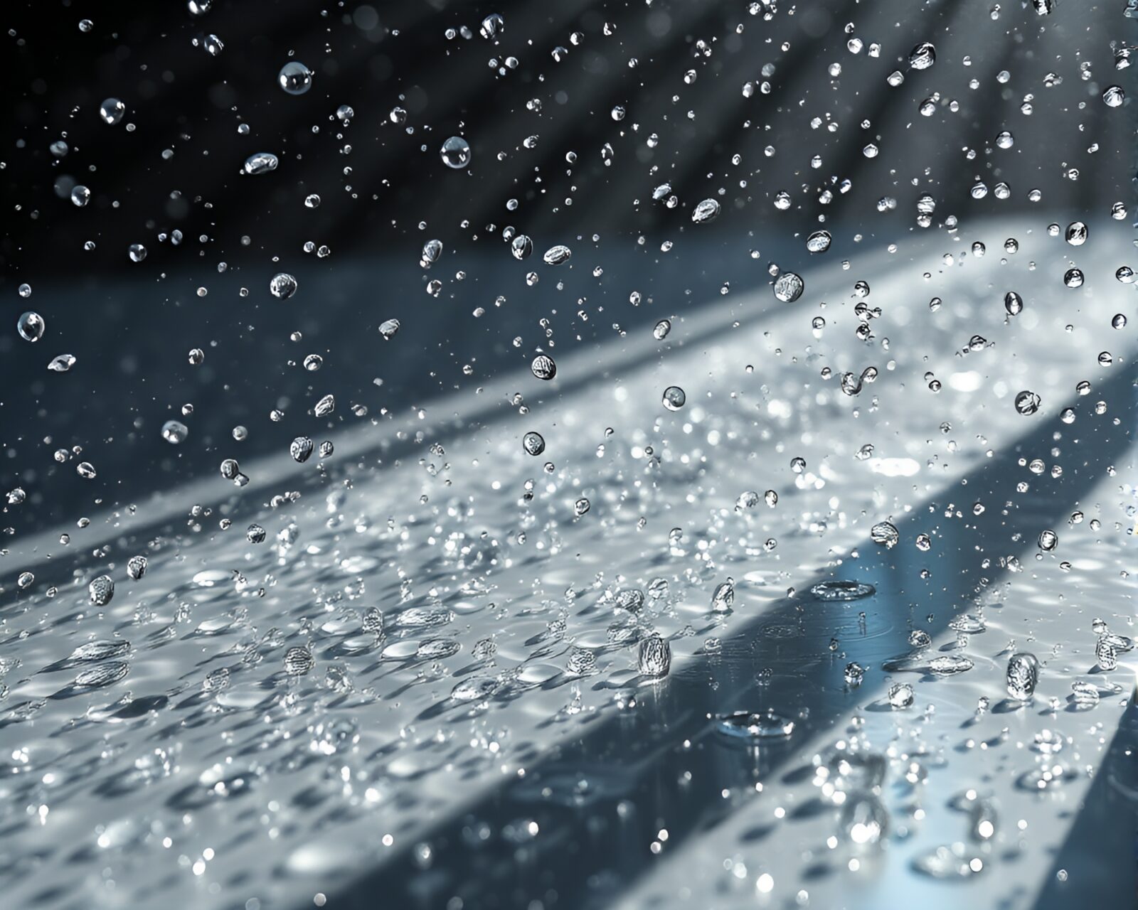 Abstract image of water droplets in a shadowy mind palace