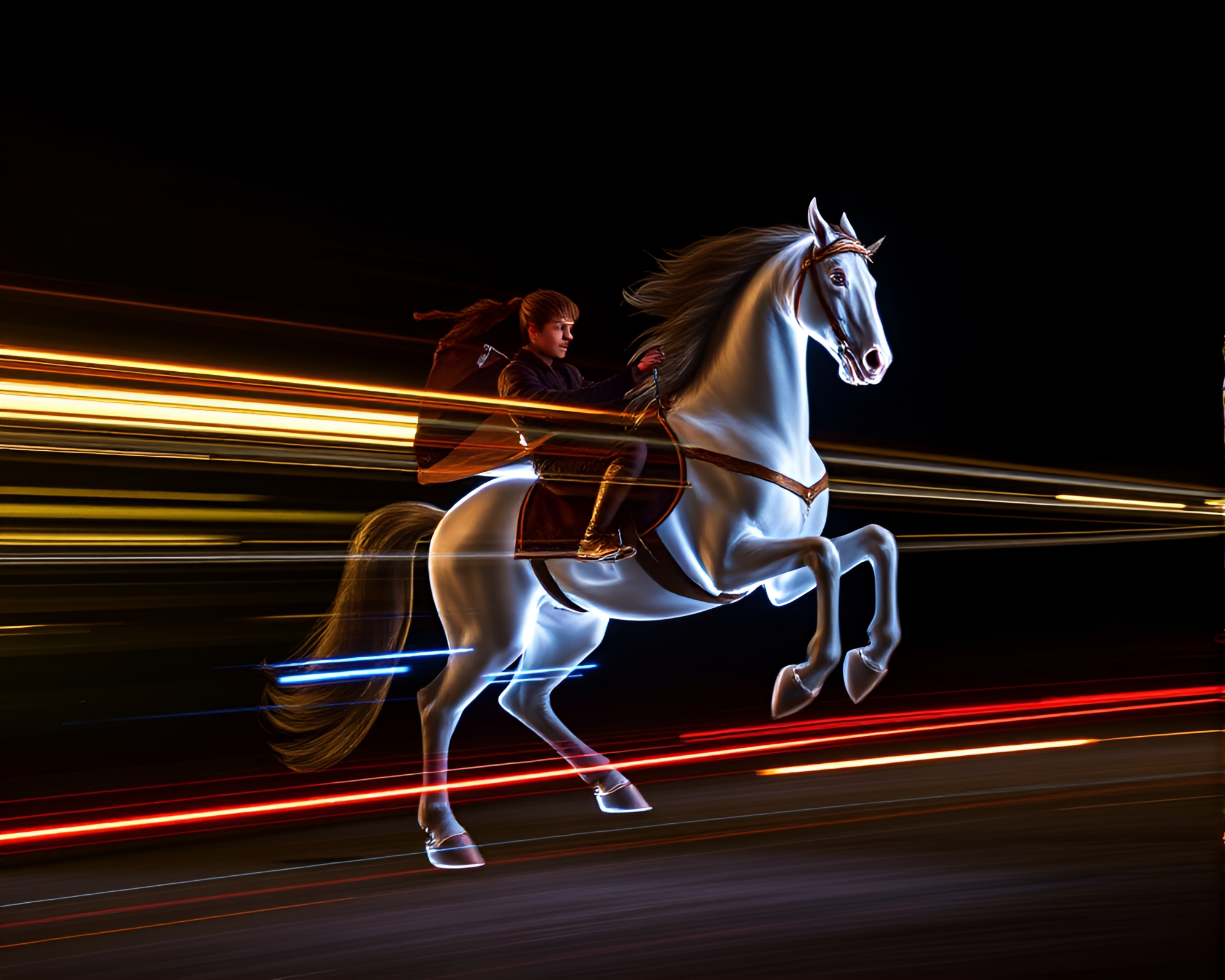 Majestic Centaur Galloping Through Radiant Light – free AI stock image