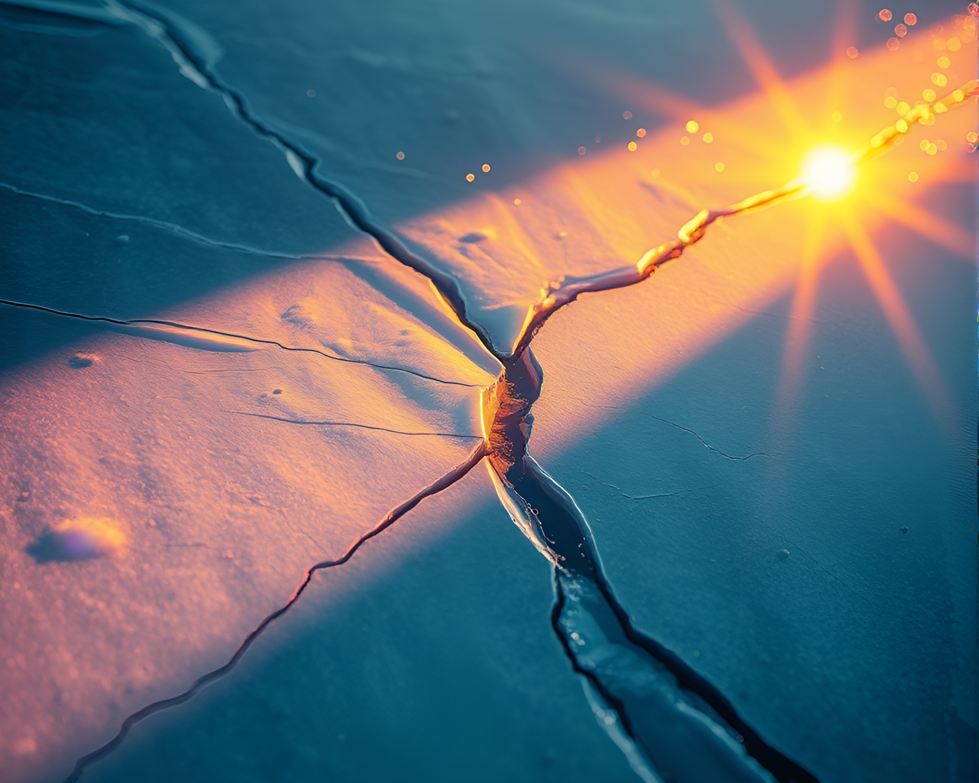 Frozen Reality: Virtual Hub in Golden Hour Light – free AI stock image