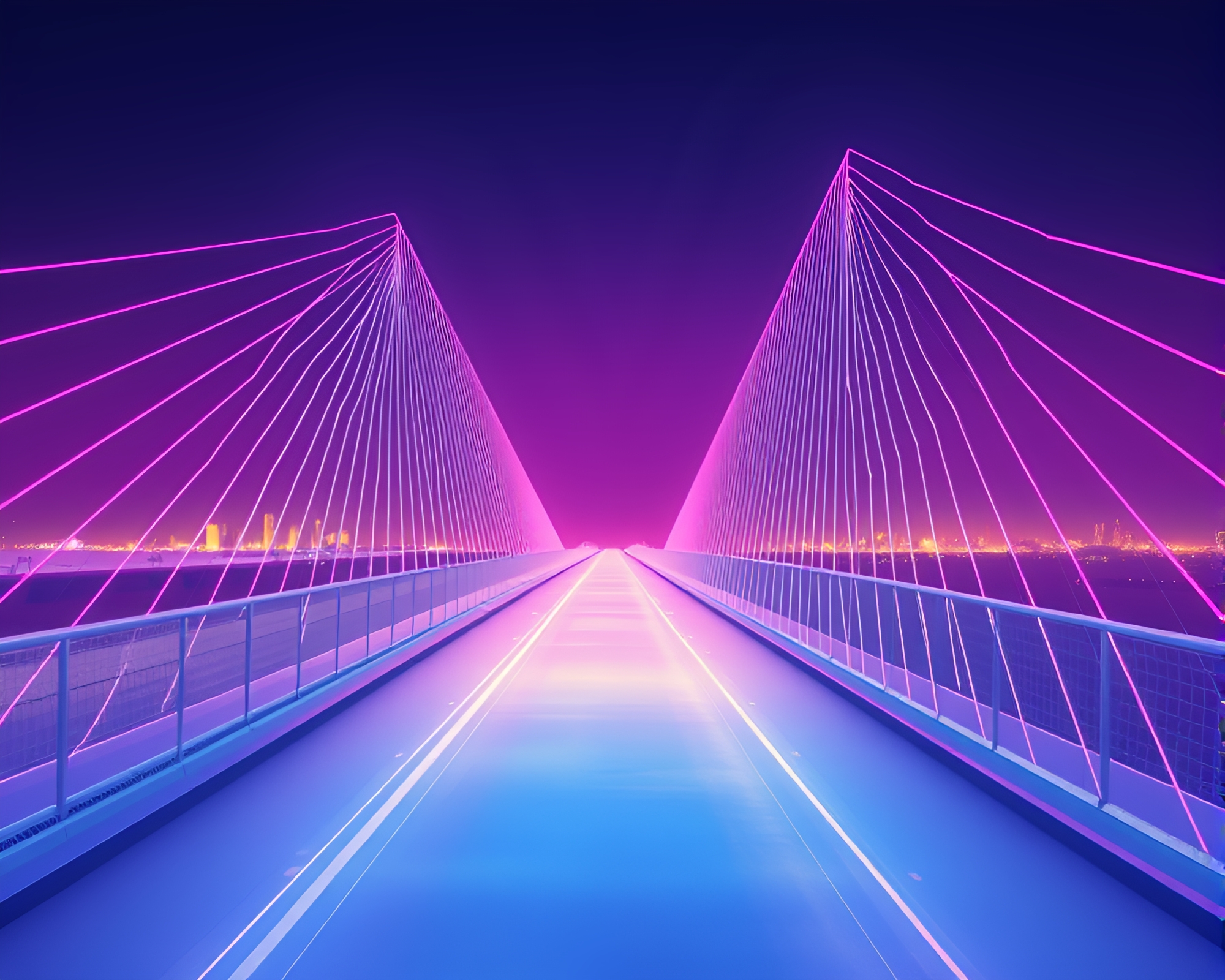 Bridge of Light: Pastel Gradient Dreamland – free AI stock image
