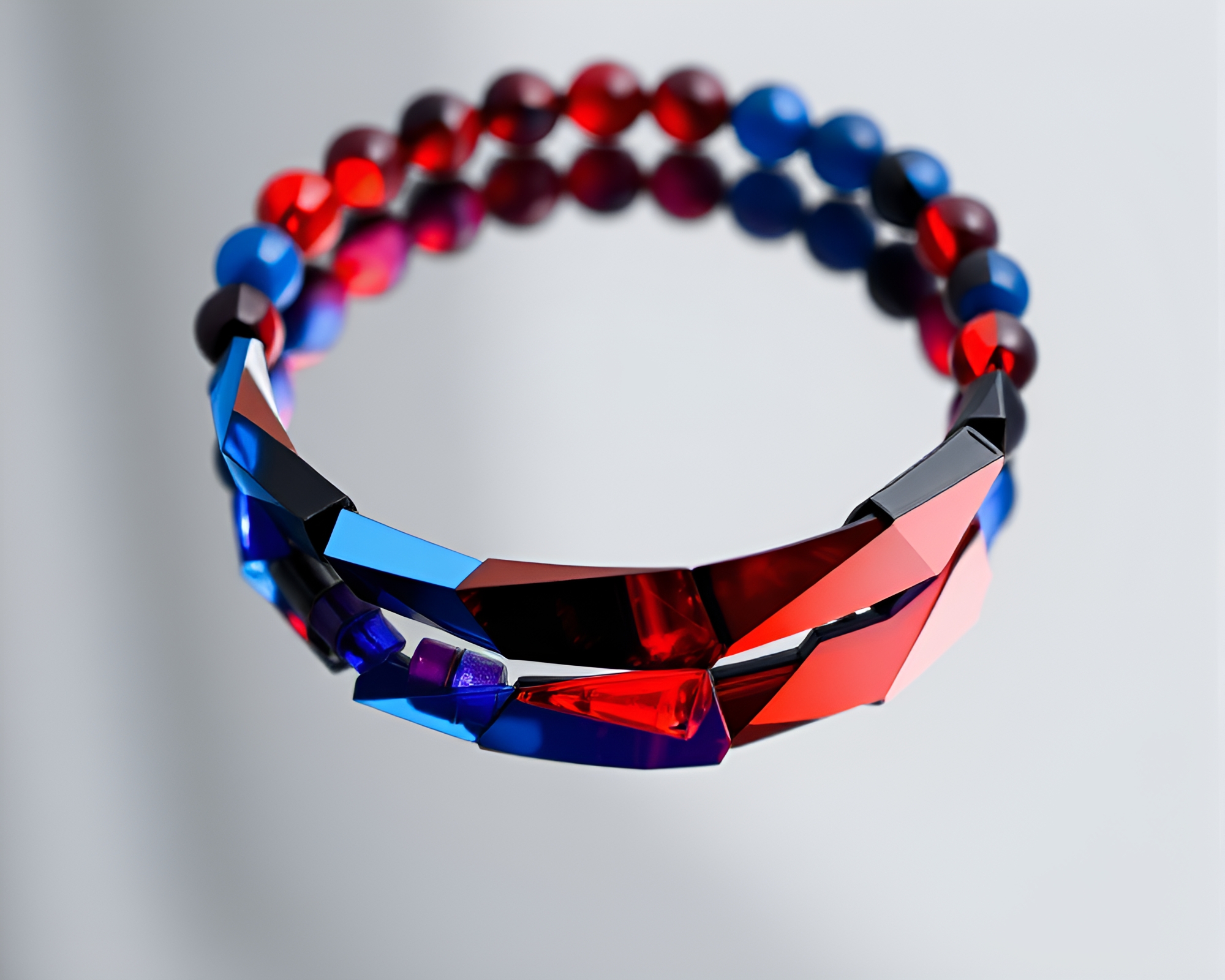 Shattered Reflections: Bracelet Expanse in Duotone Splendor – free AI stock image