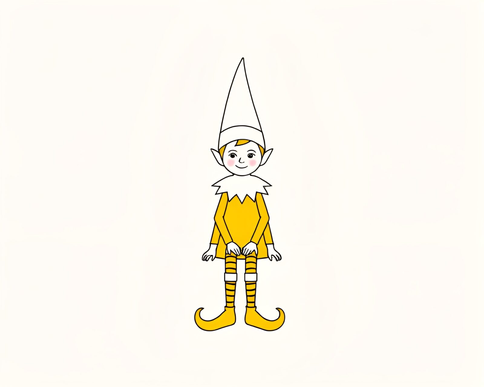 Elf silhouette against mustard blueprint background with pop