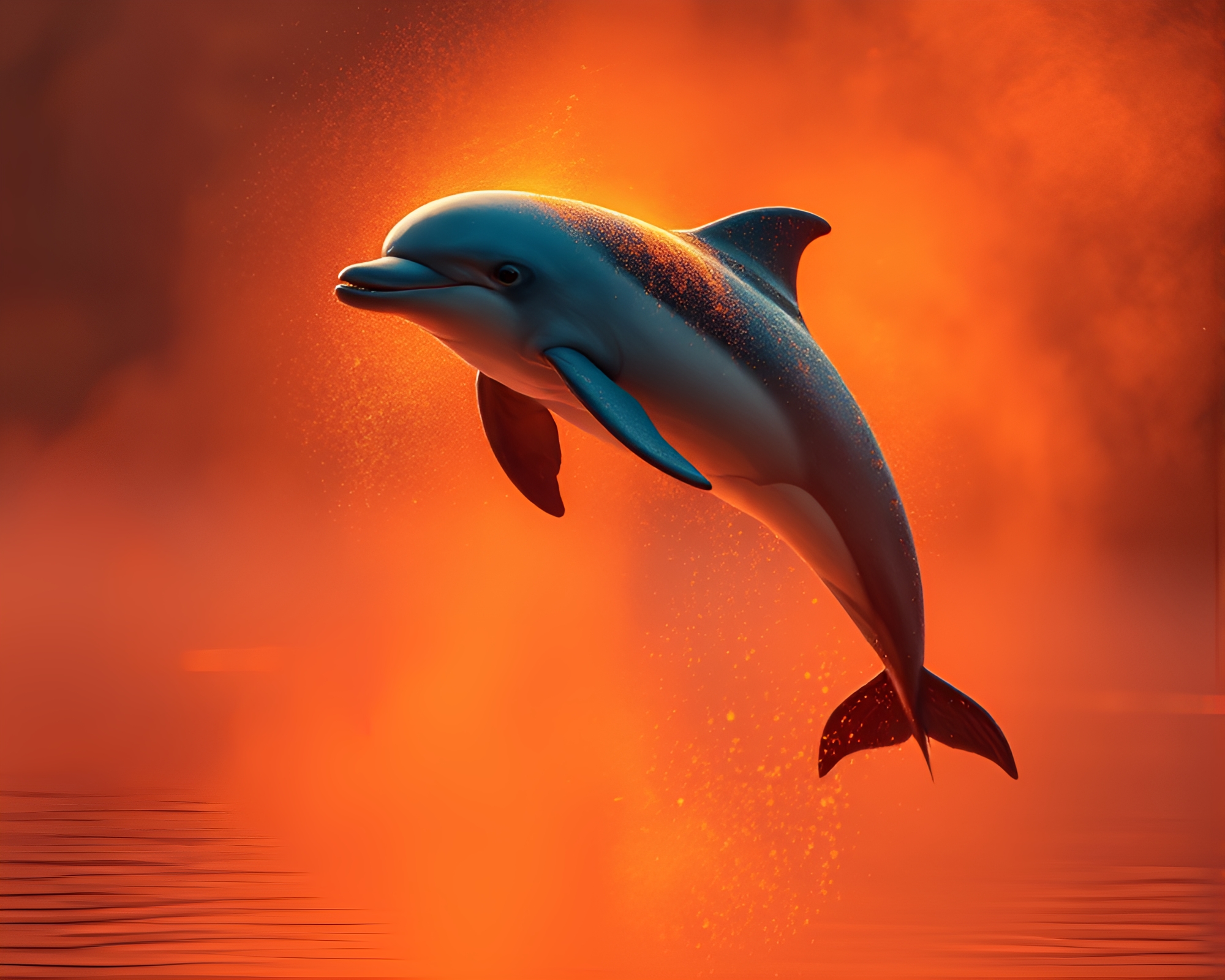 Infrared Dust Overlay: Amazon River Dolphin – free AI stock image