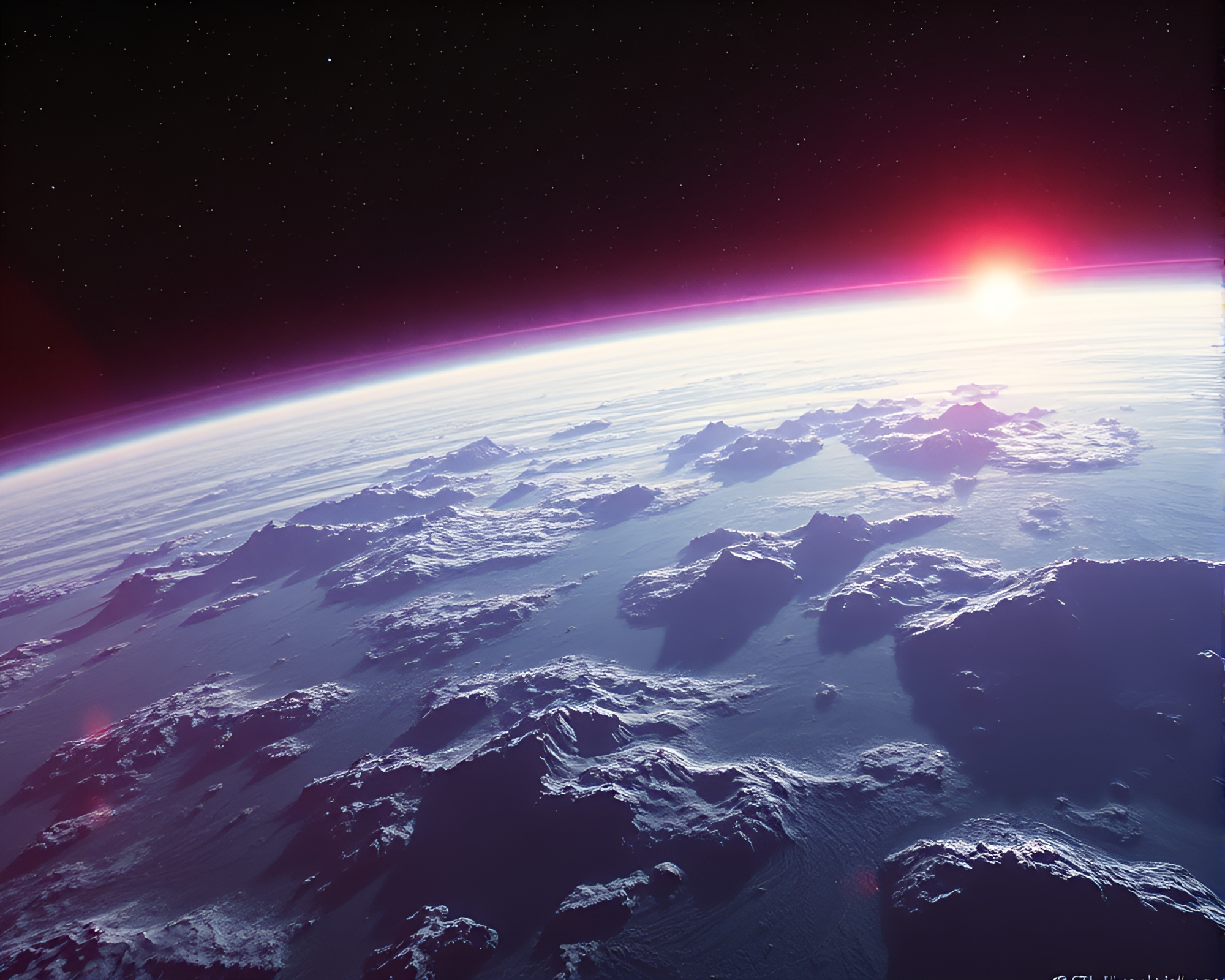Synthwave Satellite Over Oil-Rich Terrain – free AI stock image