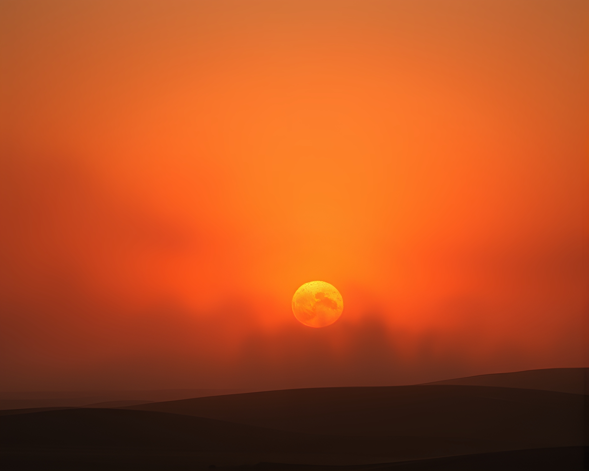 Desert Mirage Sunset Kinetic Art Dust Particles Composition – free AI stock image