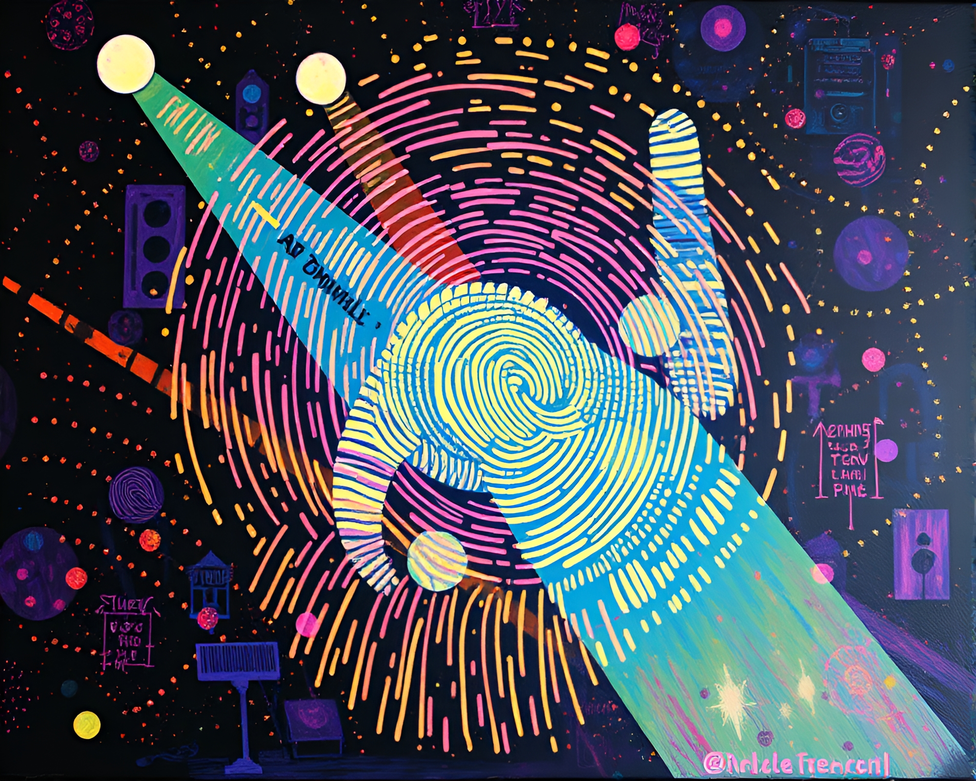 Mesmerizing Armadillo Fingerprint Swirl Concert – free AI stock image