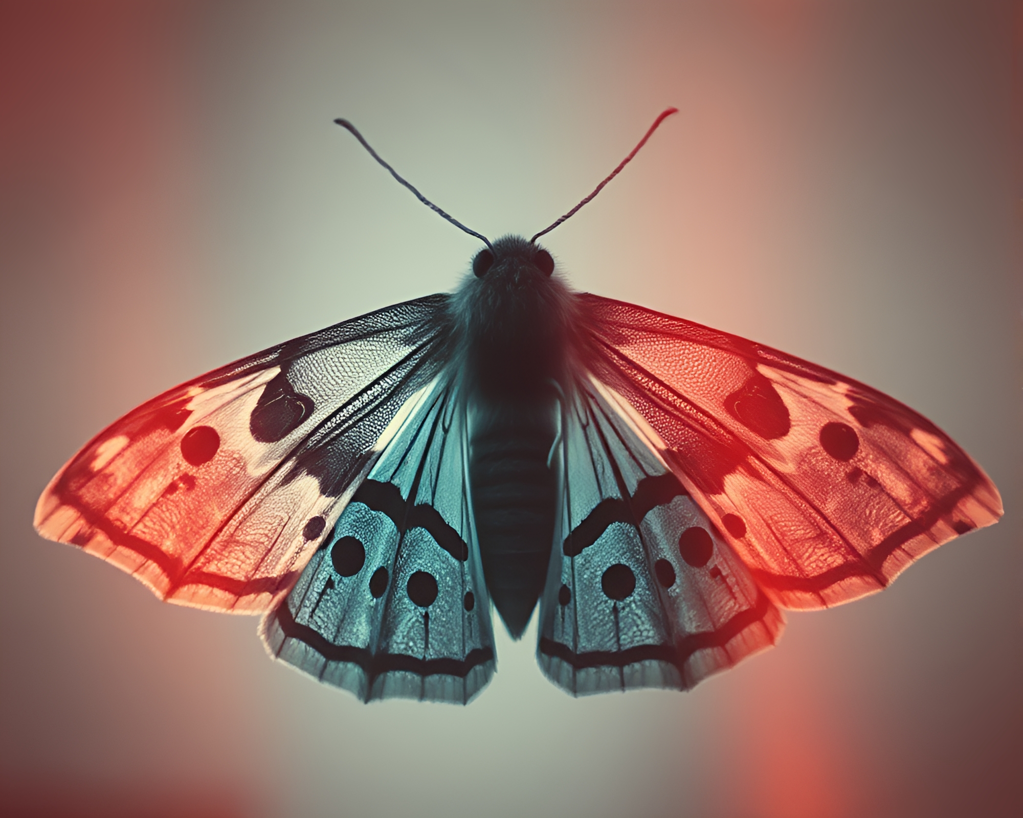Moths in Duotone Dream: A Double Exposure Delight – free AI stock image