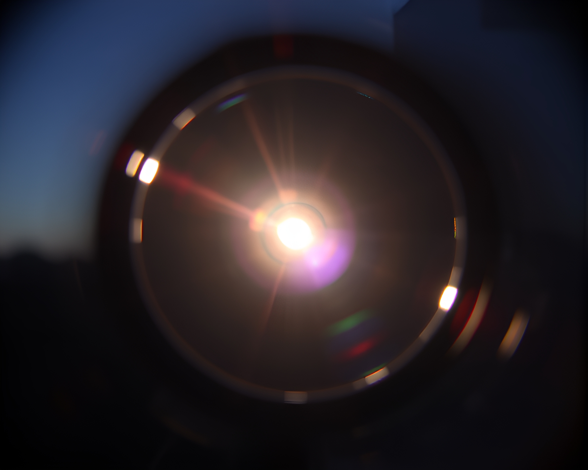 Telescopic Lens Flare and Pixelated Glass Distortion Art – free AI stock image